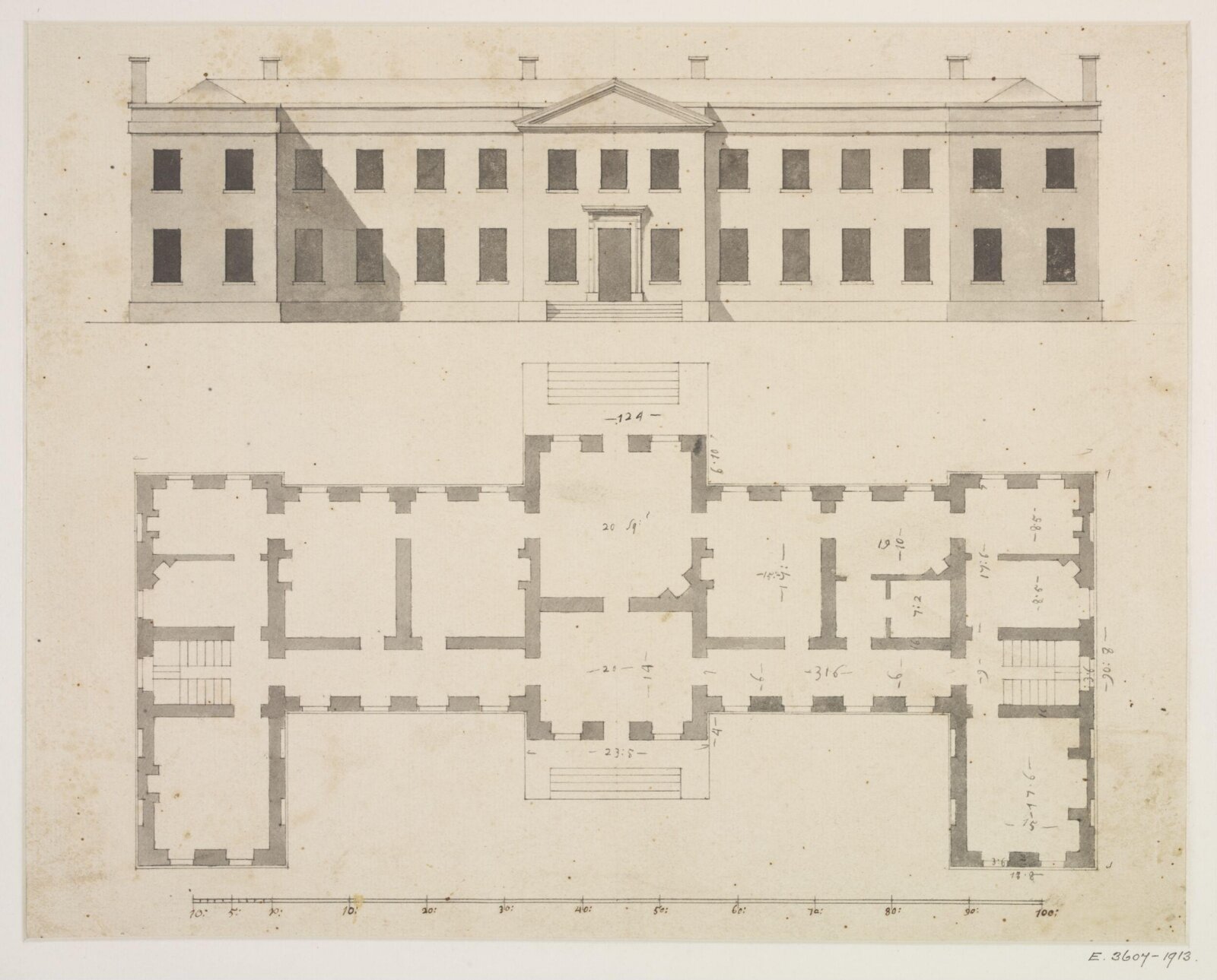 Drawing, James Gibbs, 1700-1754