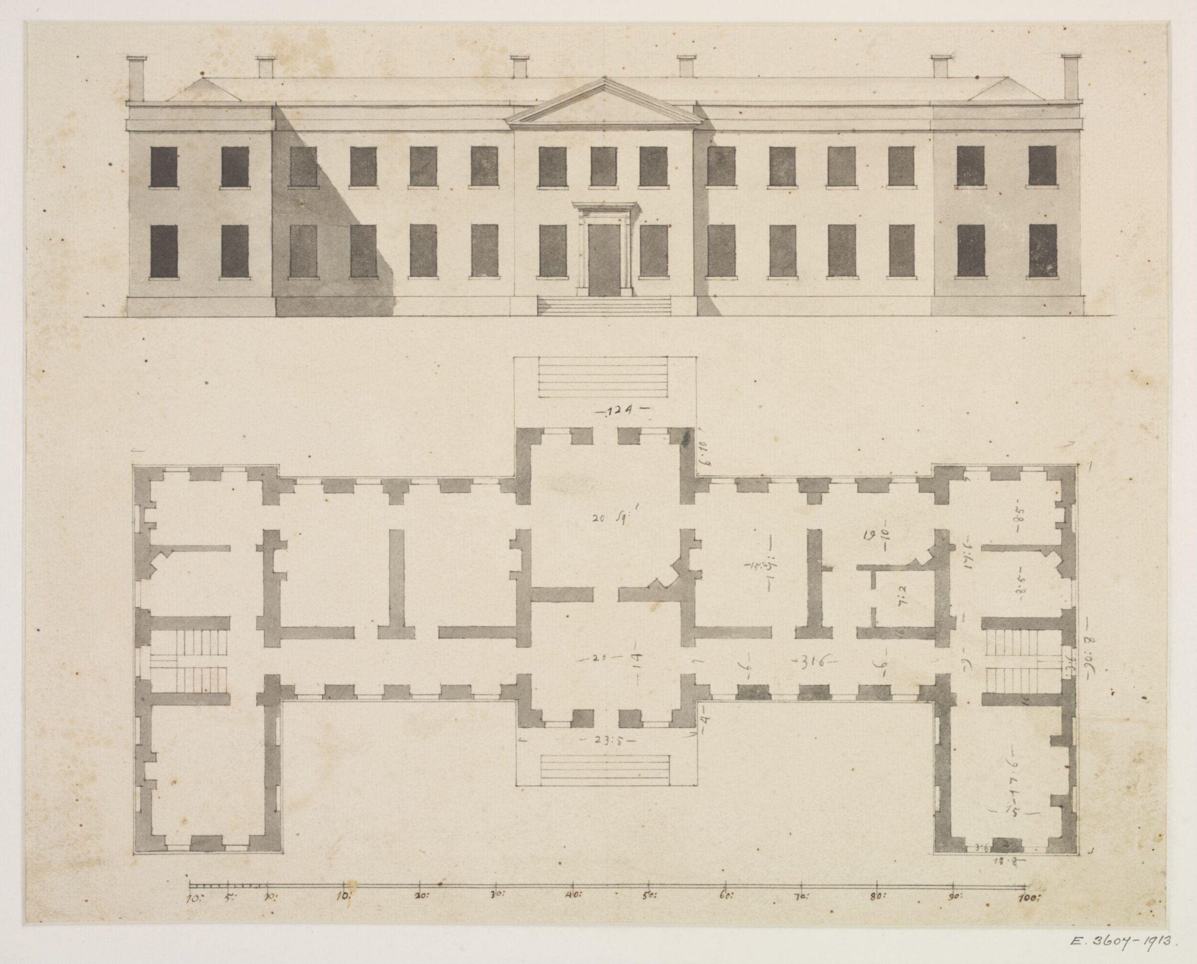Drawing, James Gibbs, 1700-1754