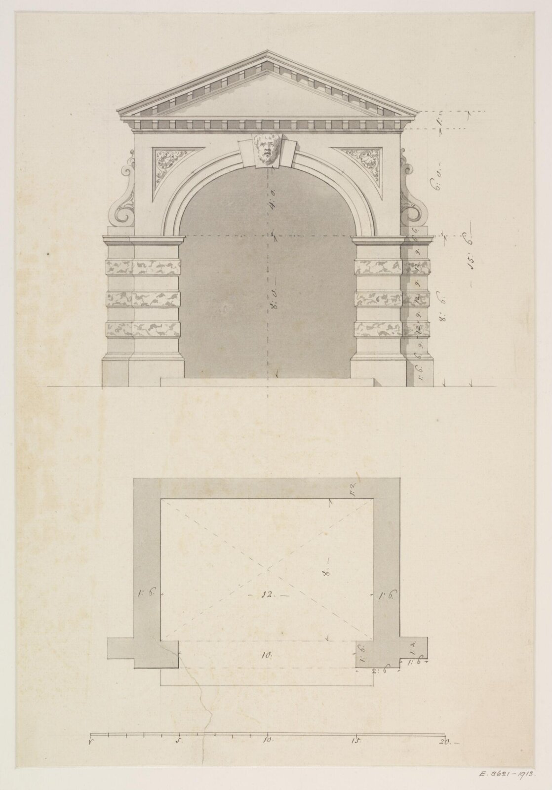 Drawing, James Gibbs, 1700-1754