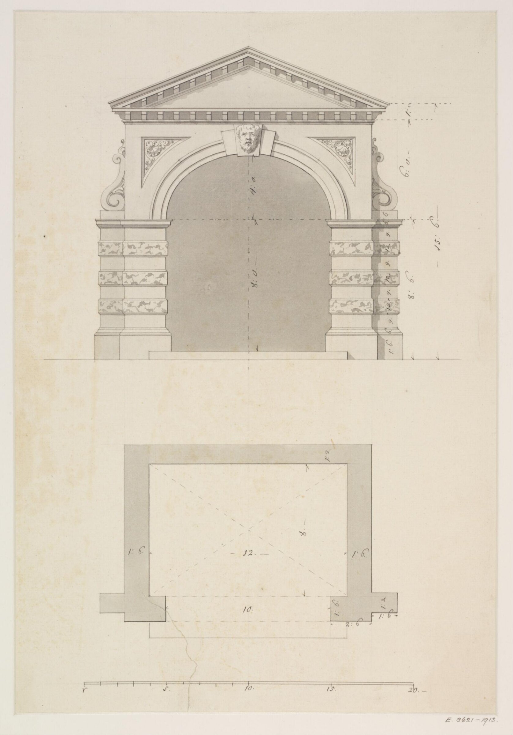 Drawing, James Gibbs, 1700-1754