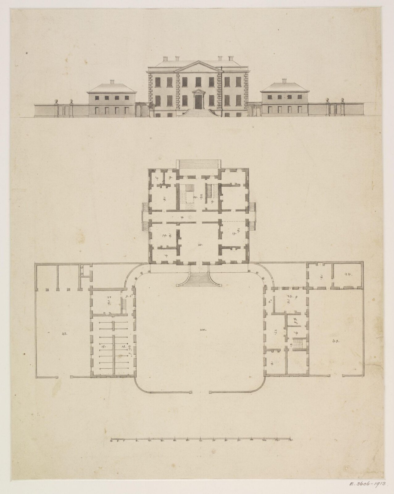 Drawing, James Gibbs, 1700-1754