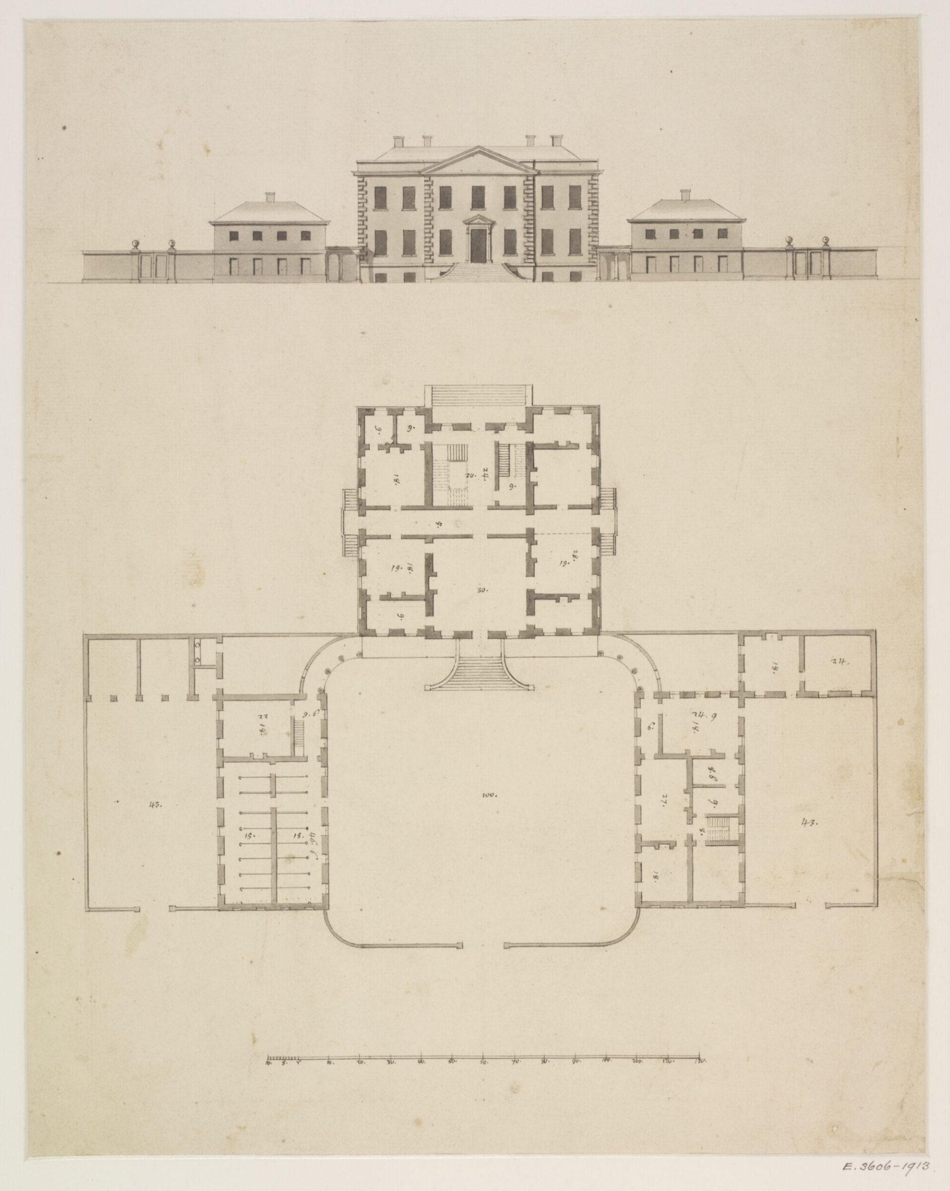Drawing, James Gibbs, 1700-1754