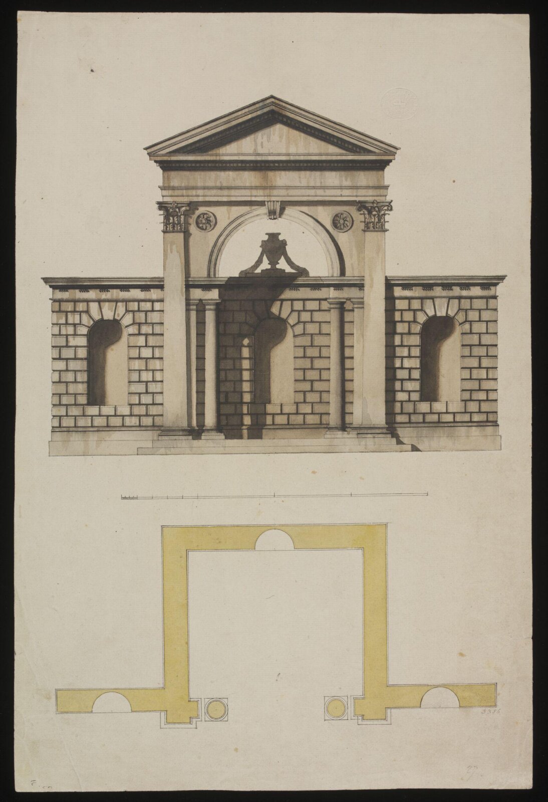 Drawing, william chambers, 18th century