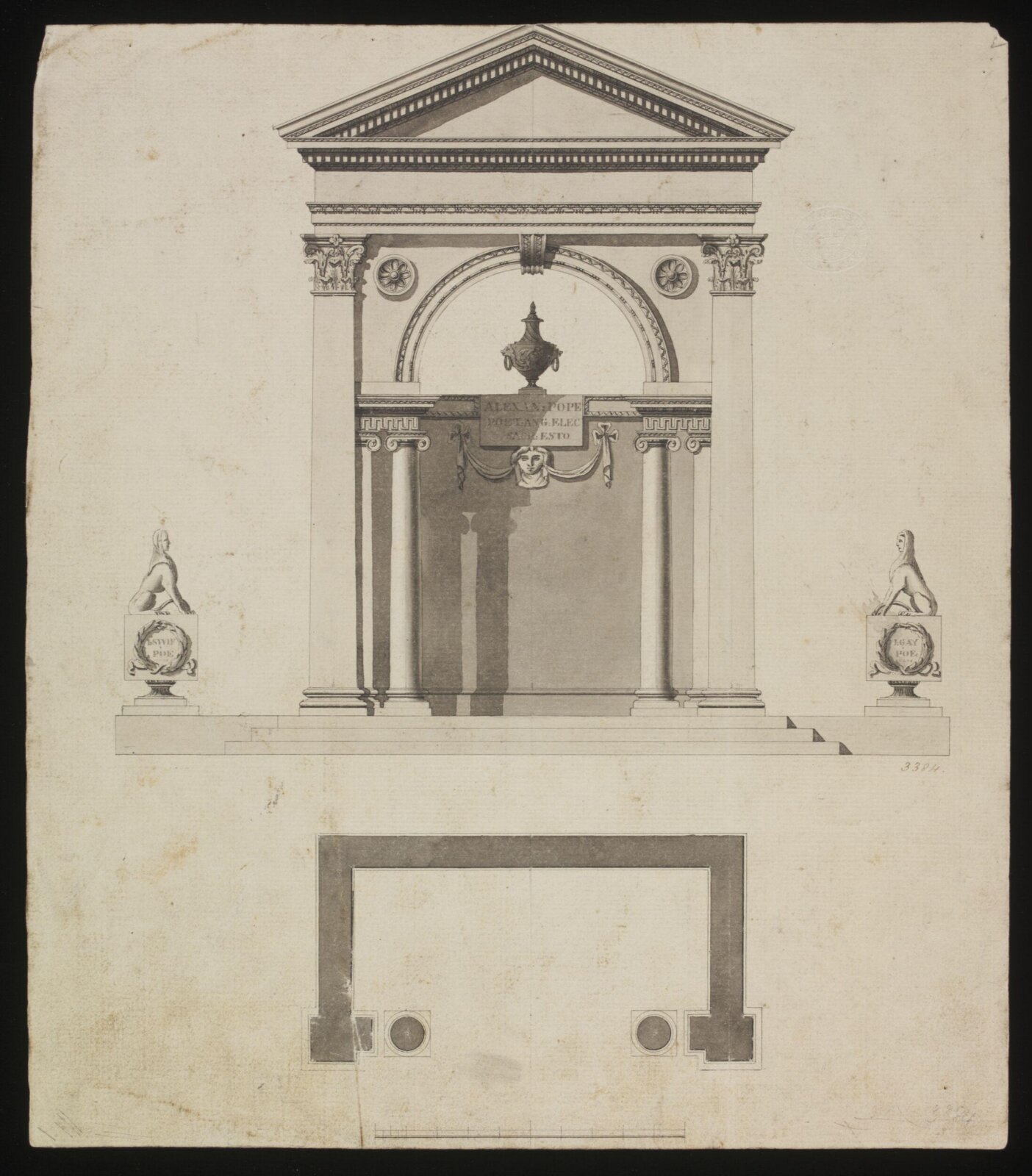 Drawing, william chambers, 18th century