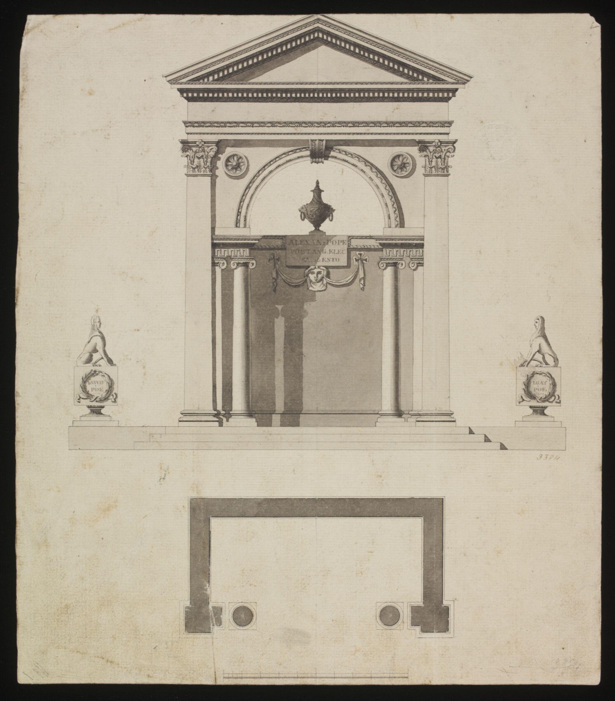 Drawing, william chambers, 18th century