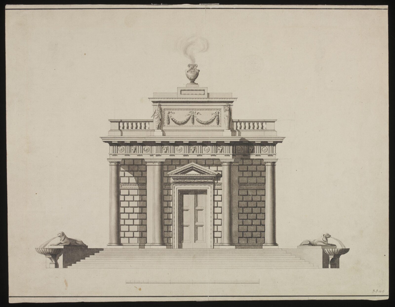 Drawing, william chambers, 18th century