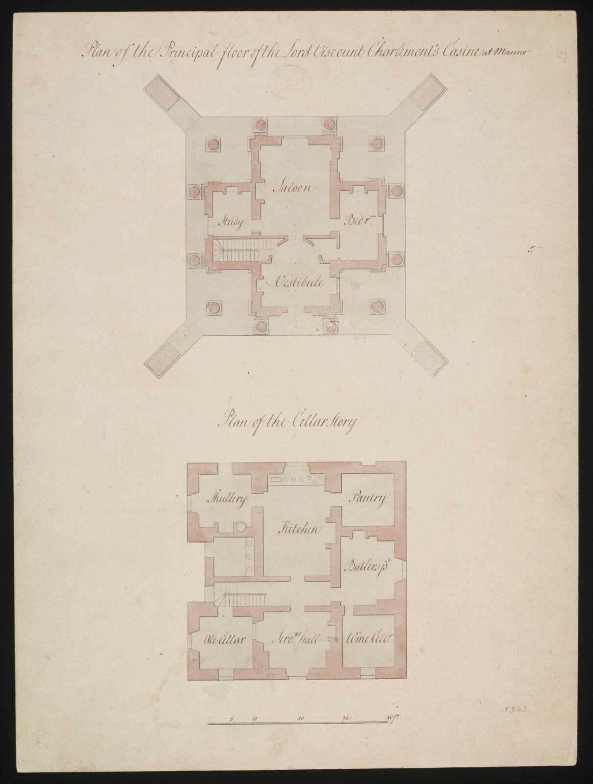 Drawing, william chambers, 18th century