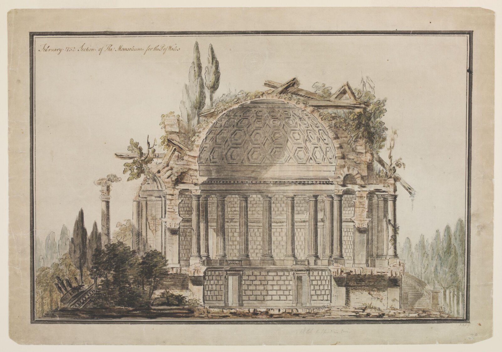 Drawing, william chambers, ca. 1752.