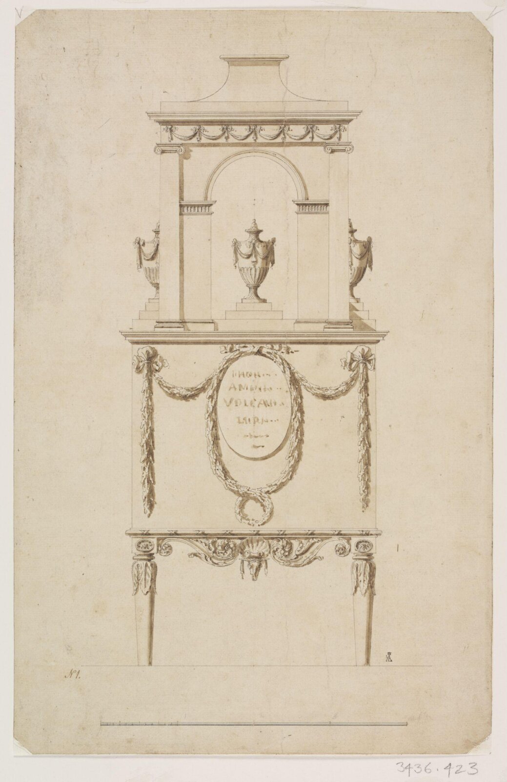 Drawing, william chambers, 18th century