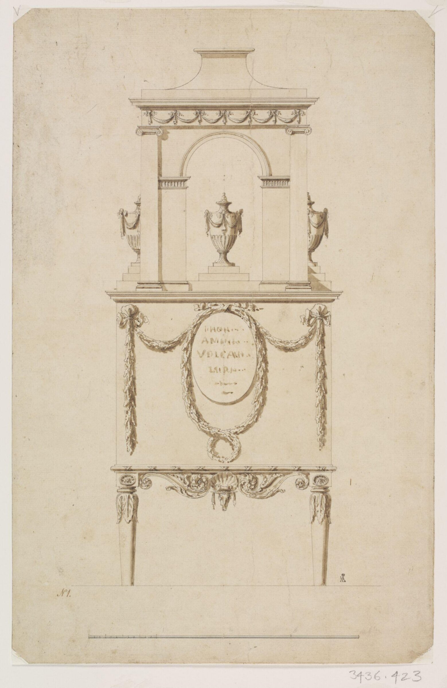 Drawing, william chambers, 18th century