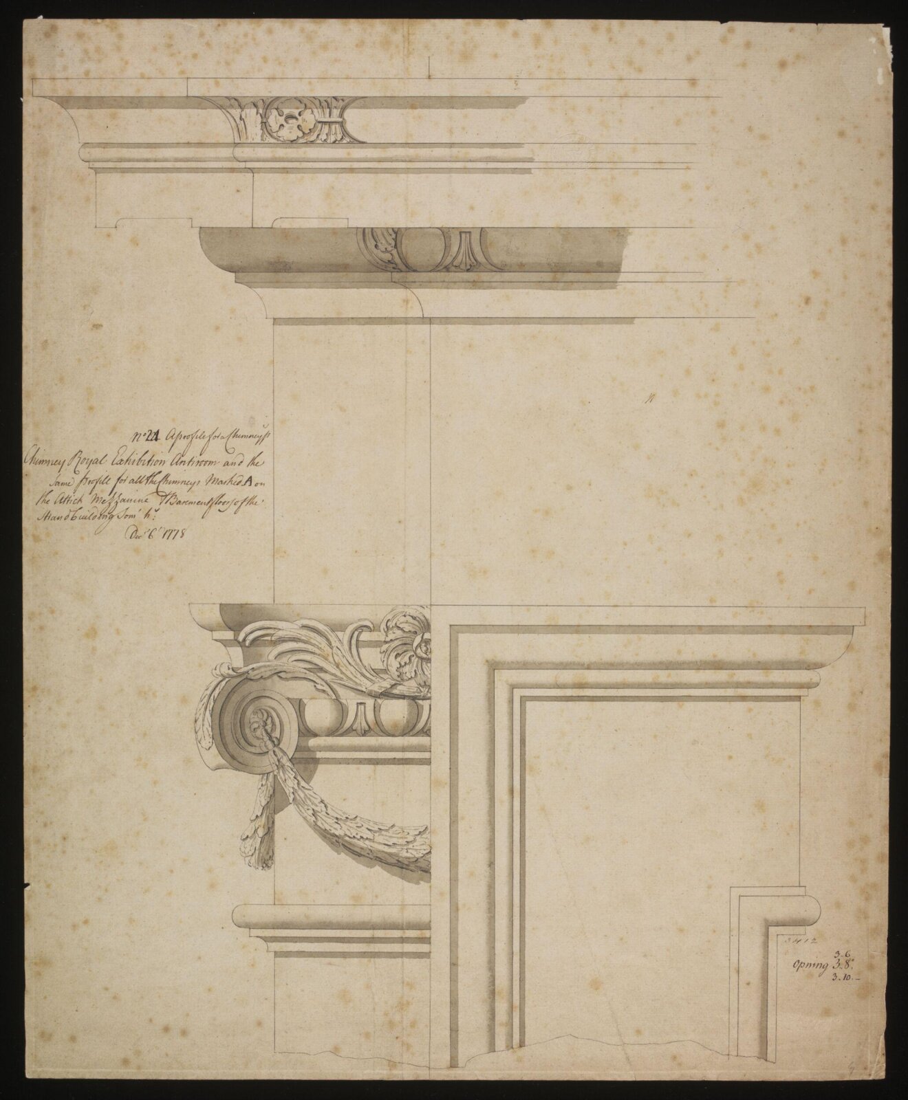 Drawing, William Chambers, 1778