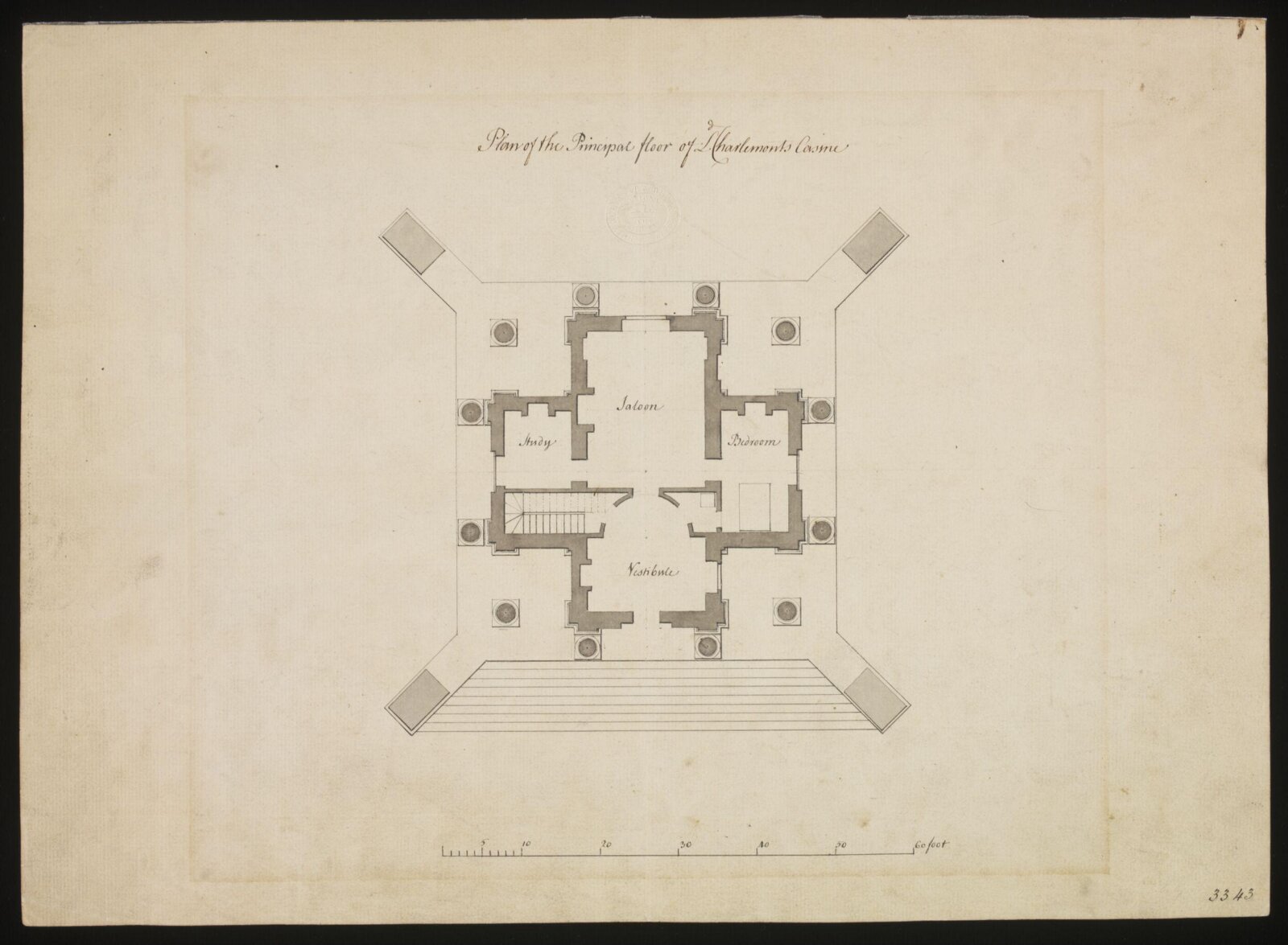 Drawing, william chambers, 18th century