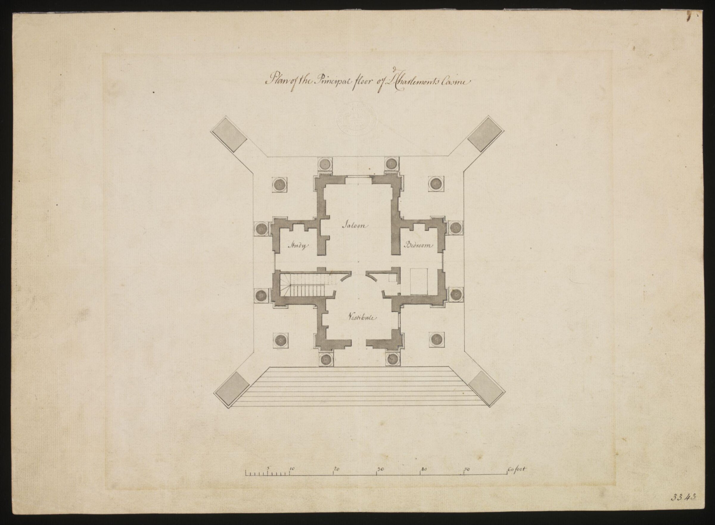 Drawing, william chambers, 18th century