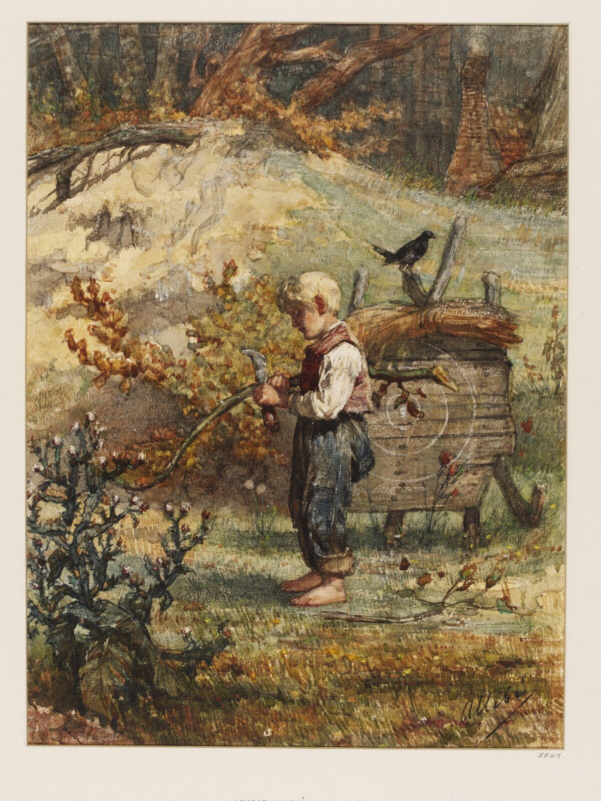 Rustic Archery, August Allebé, c.1866