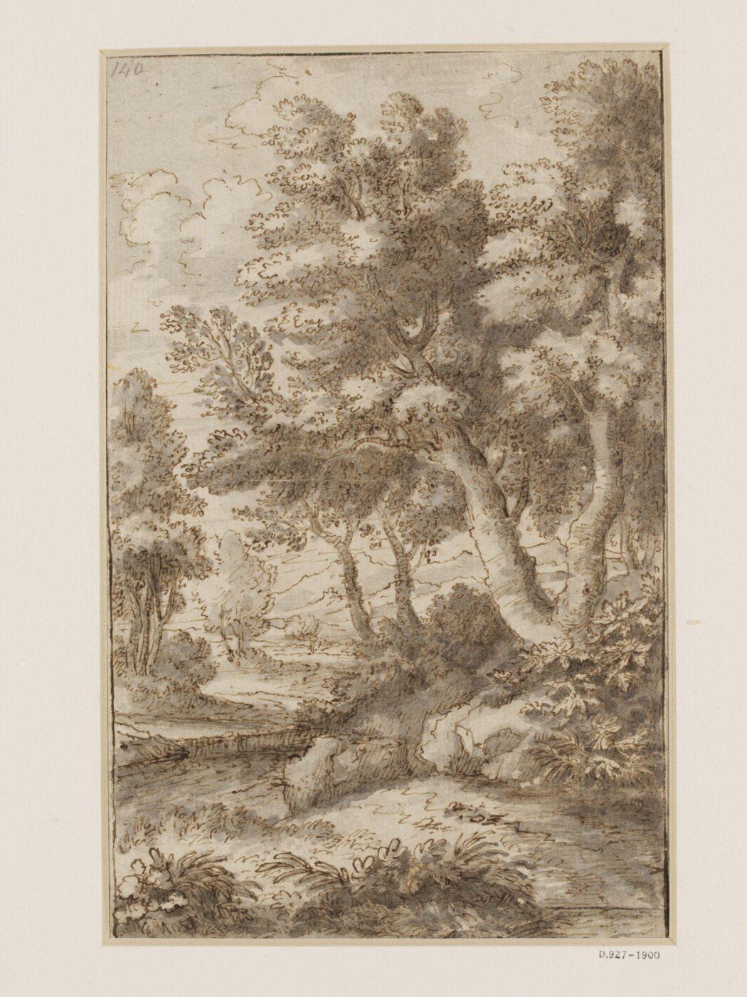 Herman van Swanevelt, Trees on a rocky outcrop