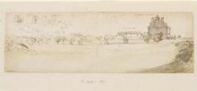 Preparatory study for a drawing of Peterborough House and Westminster Abbey thumbnail 1
