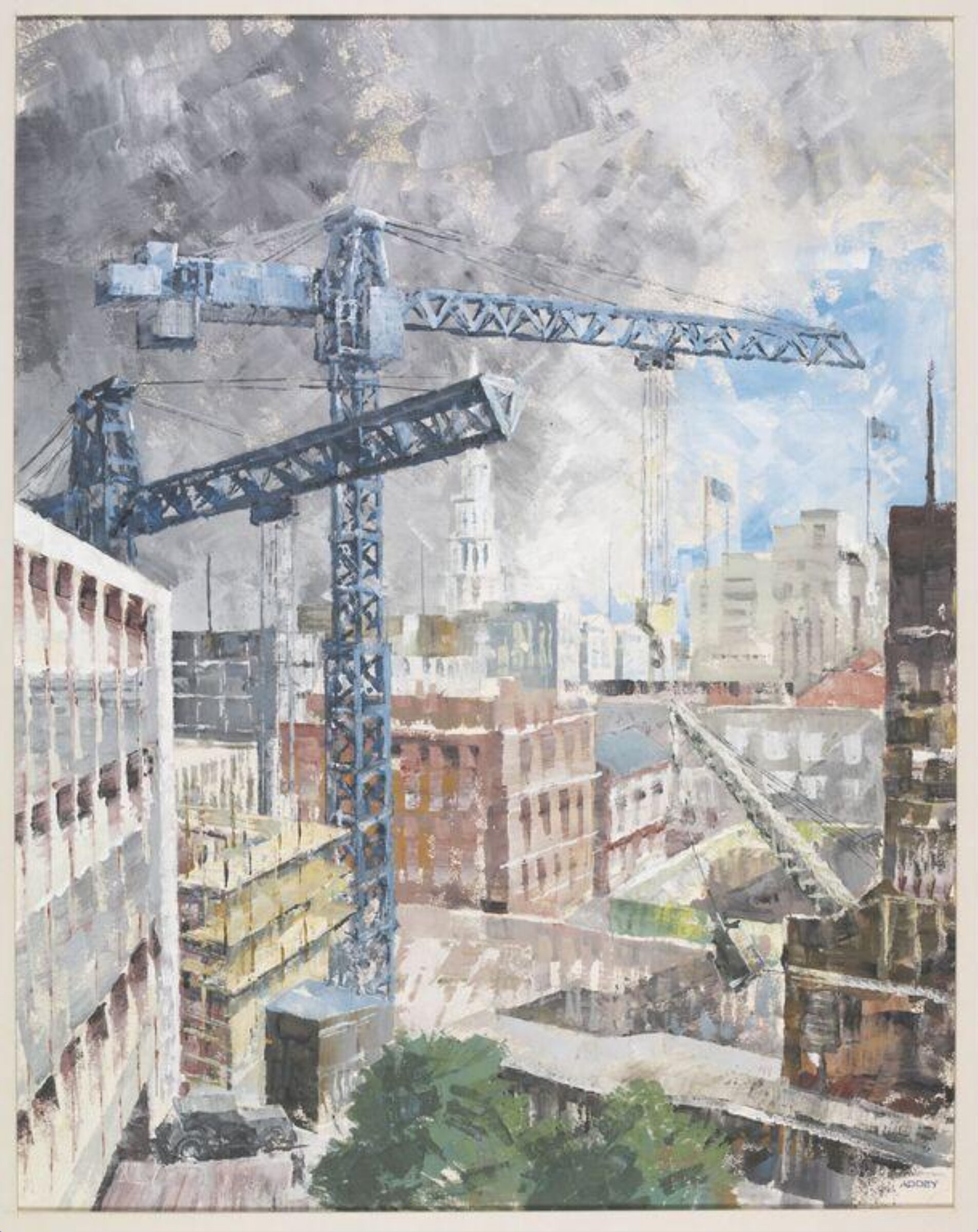 Cranes in a City, Wilfrid R. Addey, 1950-1970