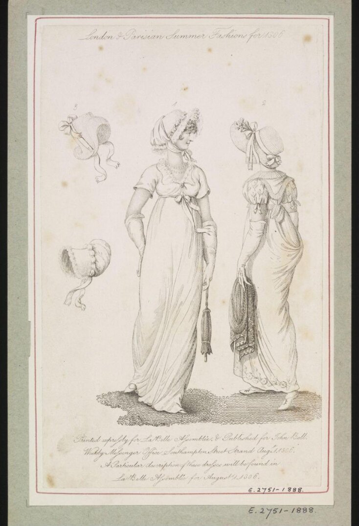 London and Parisian Fashions for Summer 1806 top image