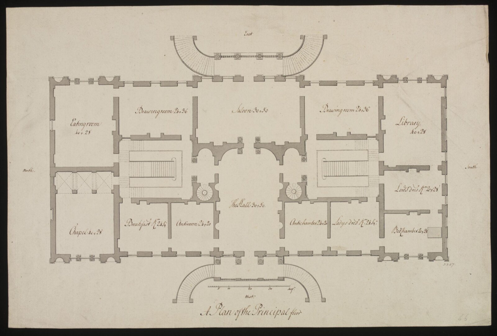 Drawing, William Chambers, ca. 1755-1760