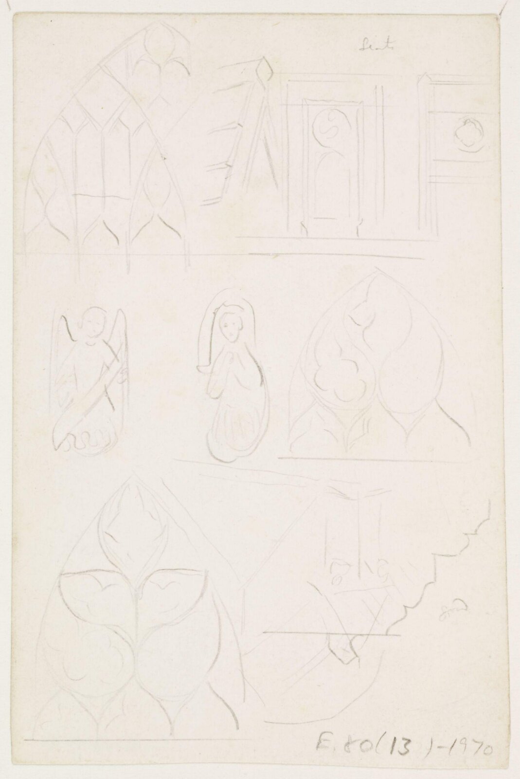 Drawing, A.W.N. Pugin, 1840-52