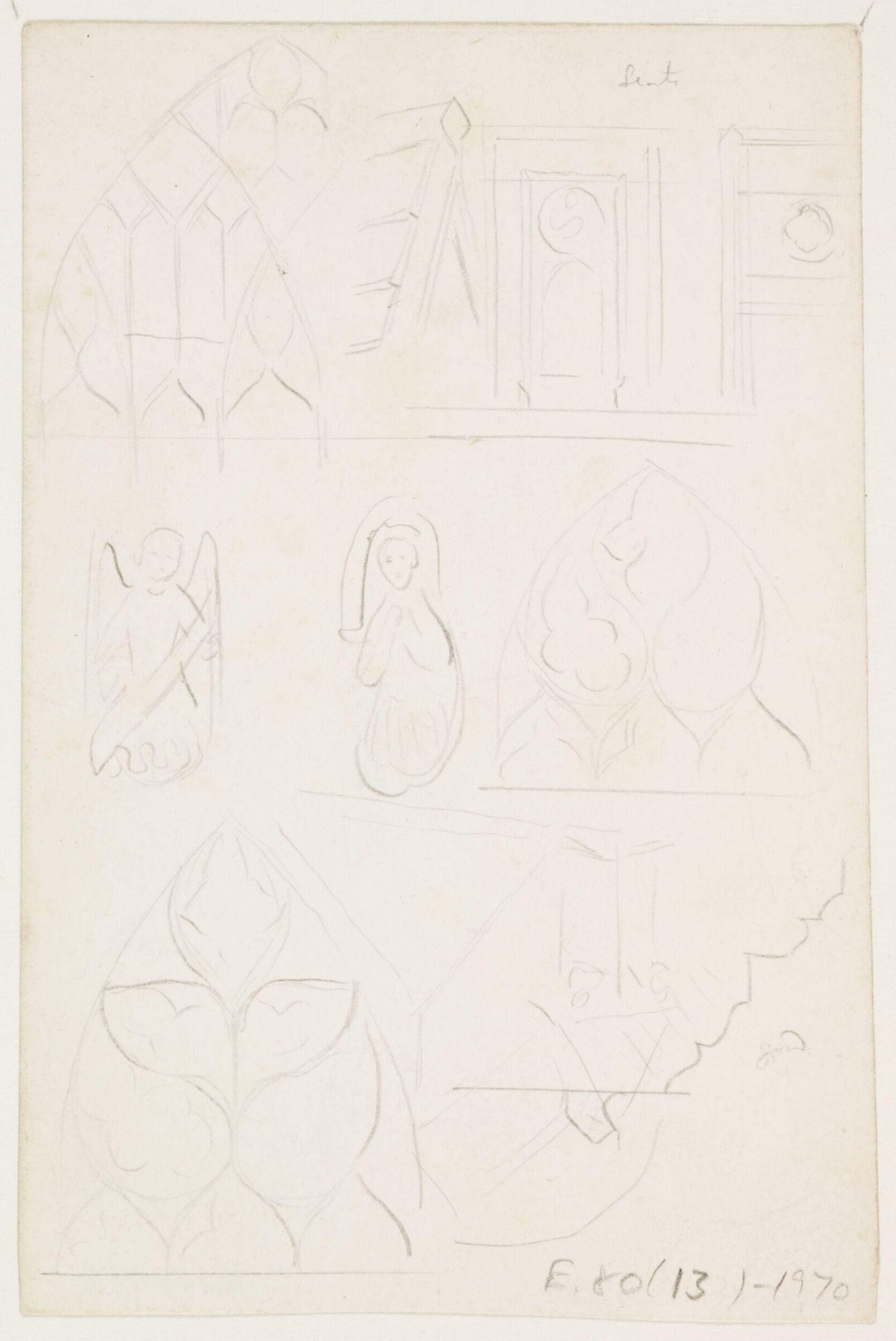 Drawing, A.W.N. Pugin, 1840-52