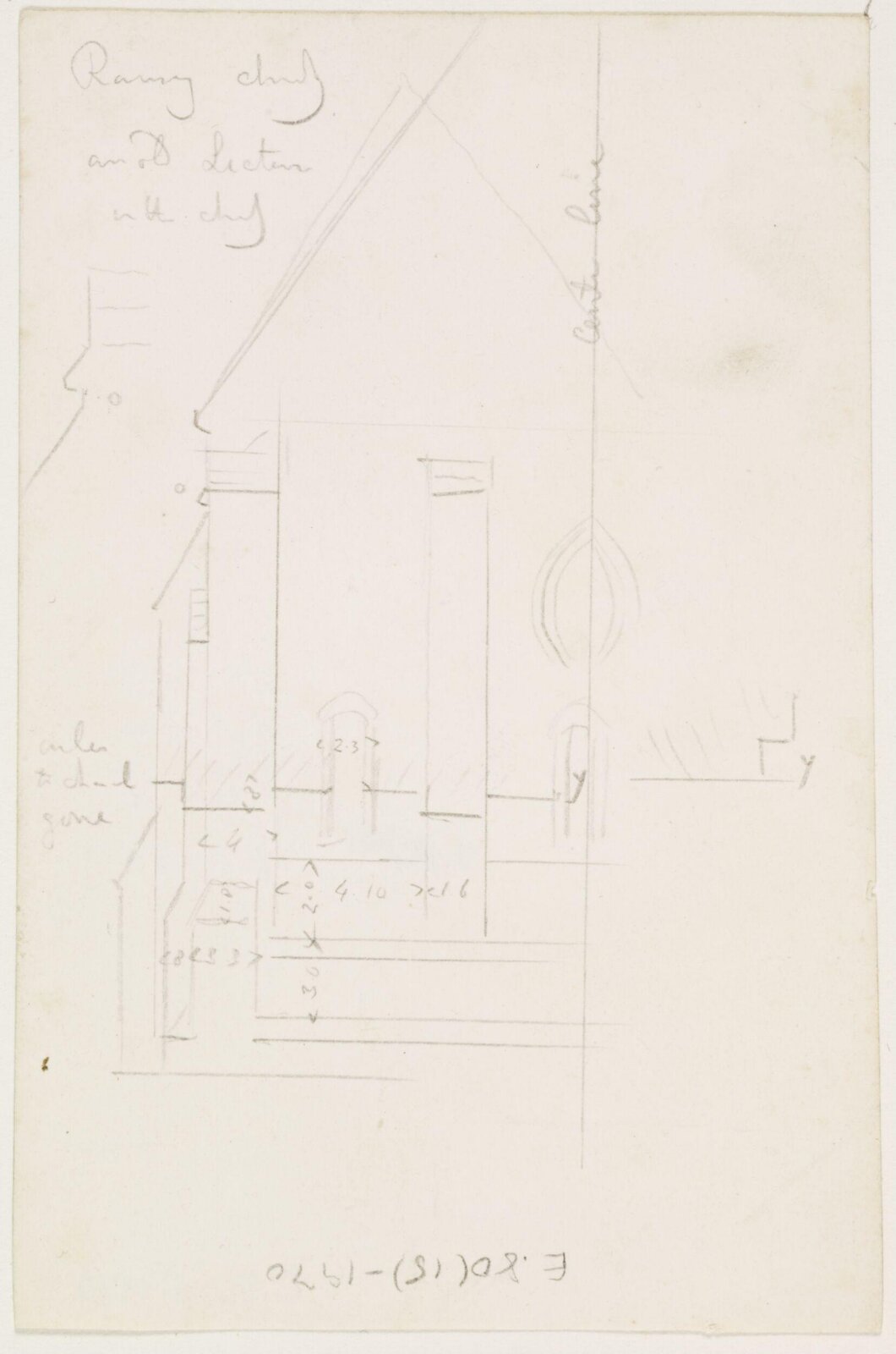 Drawing, A.W.N. Pugin, 1840-52