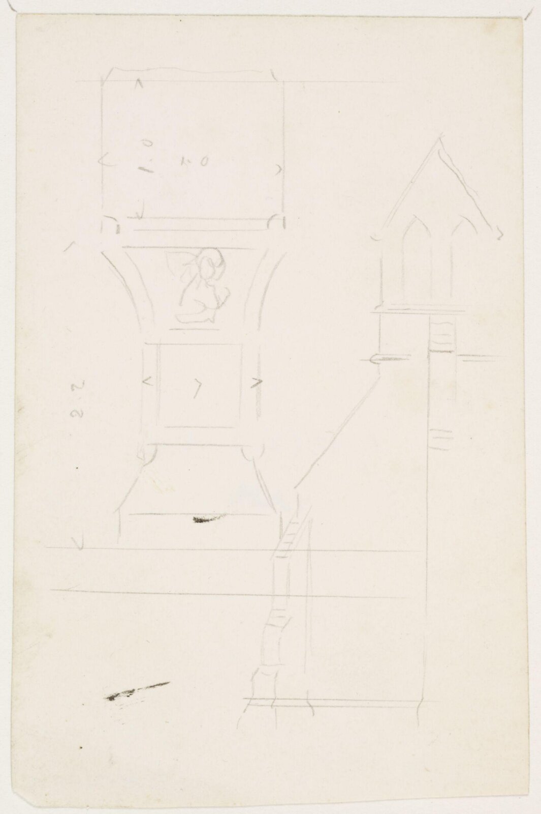 Drawing, A.W.N. Pugin, 1840-52