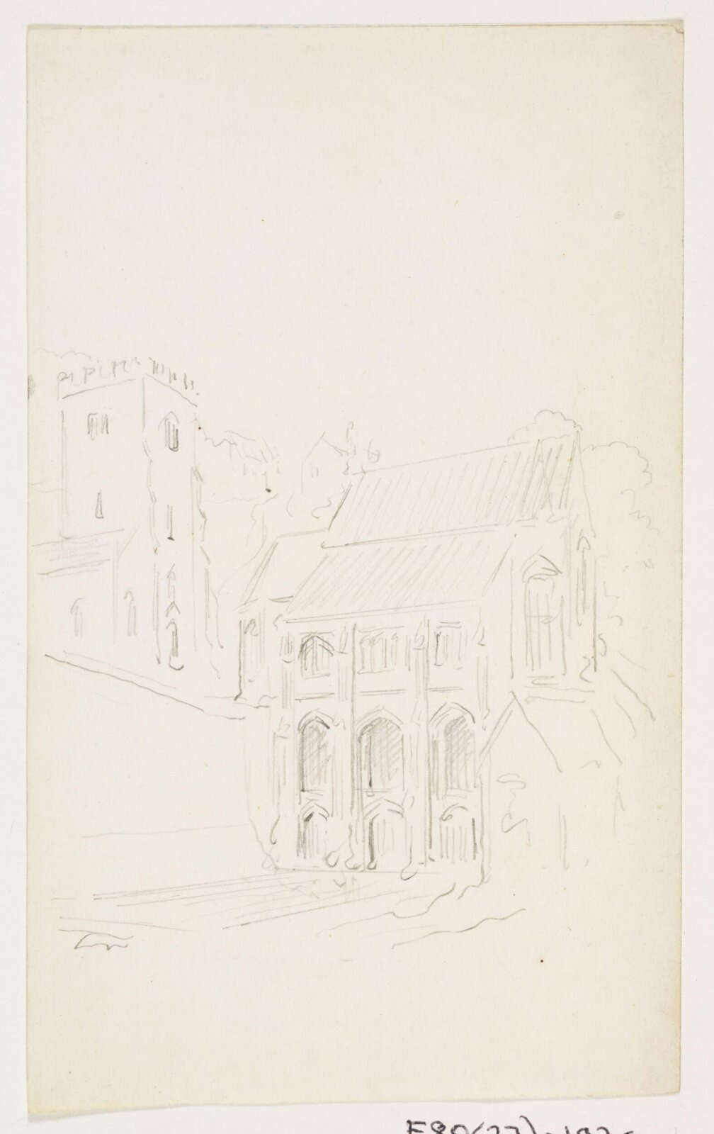 Drawing, A.W.N. Pugin, 1840-52