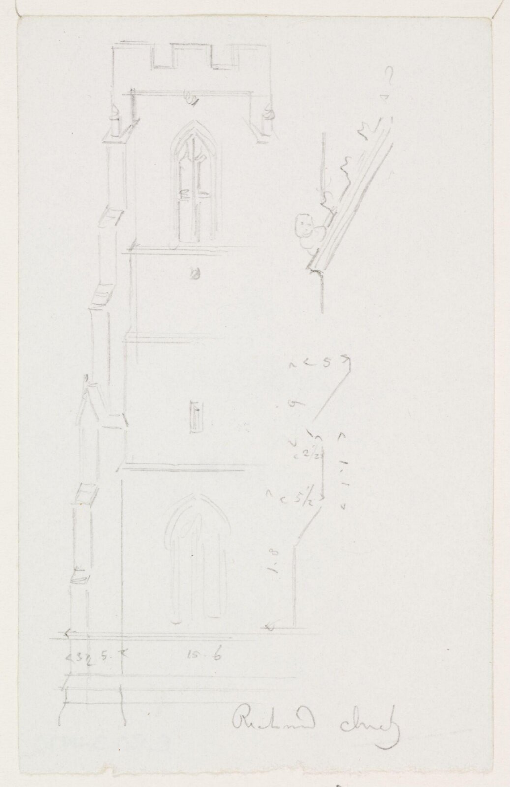Drawing, A.W.N. Pugin, c. 1833