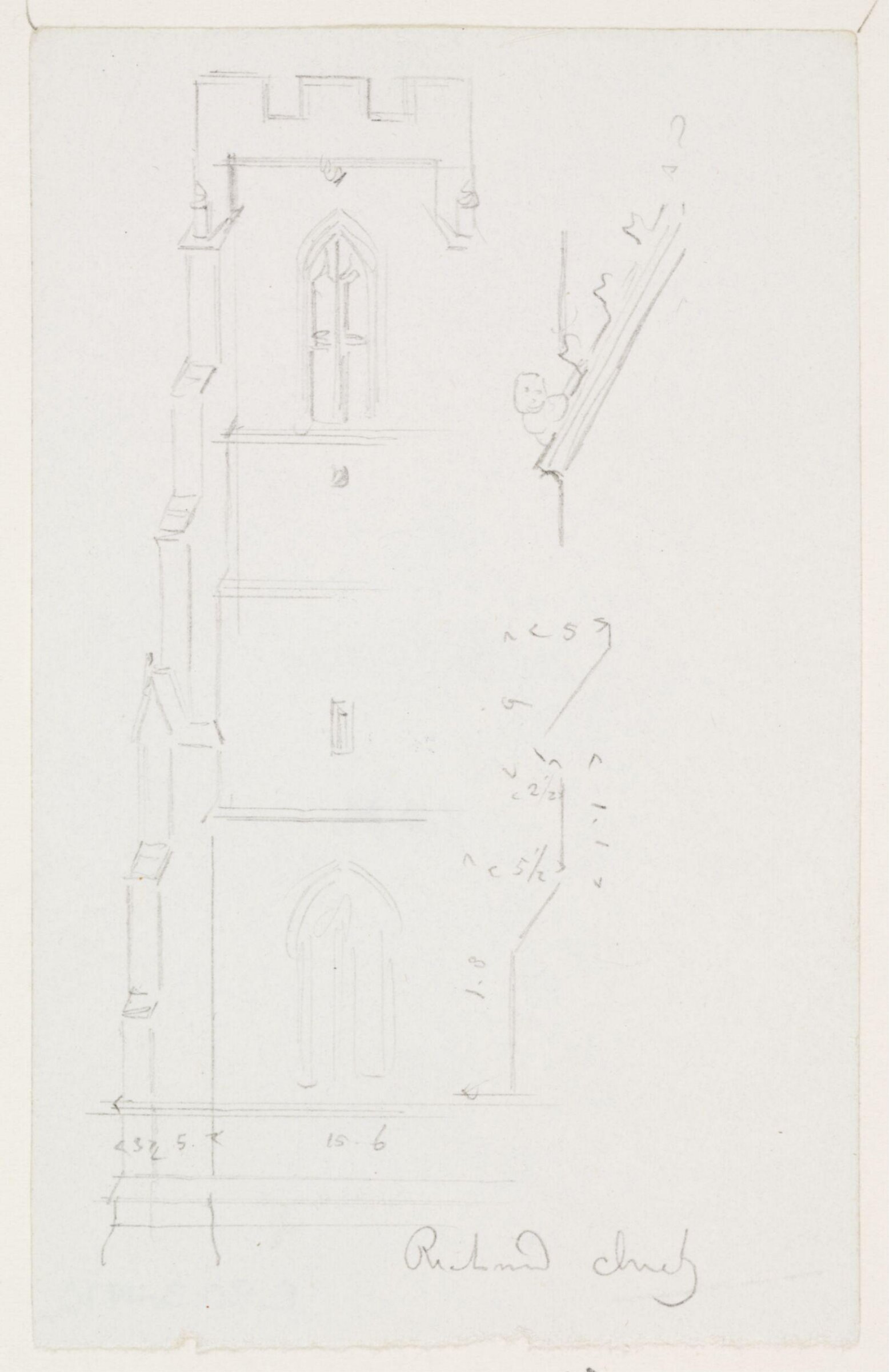 Drawing, A.W.N. Pugin, c. 1833