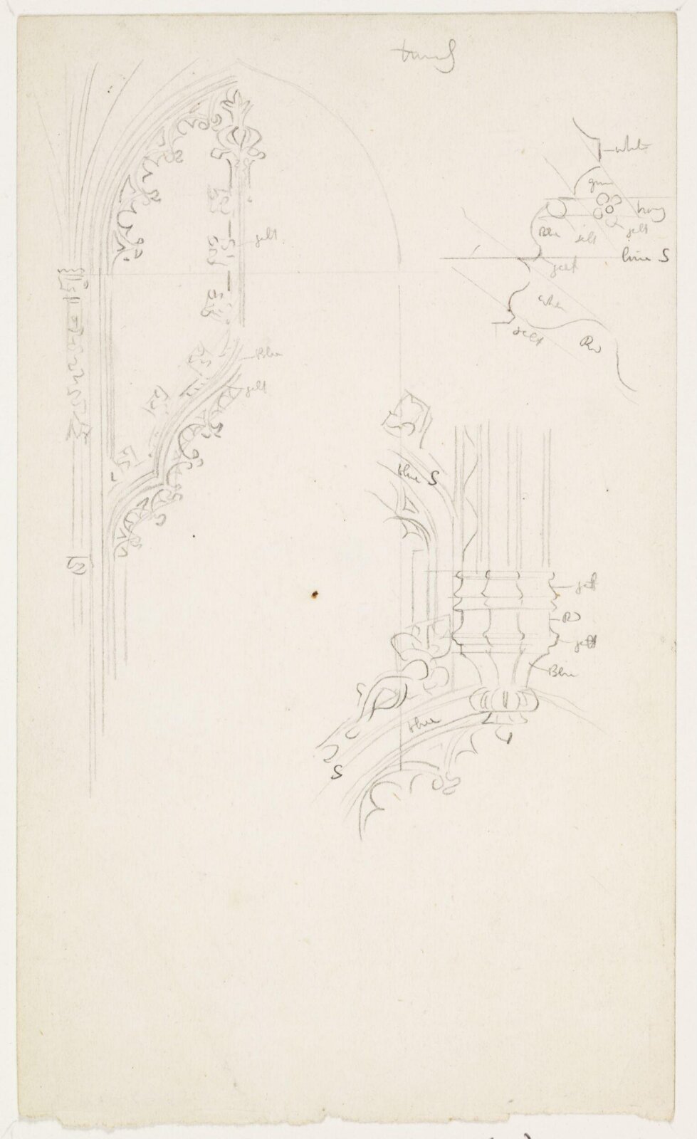 Drawing, A.W.N. Pugin, 1840-52