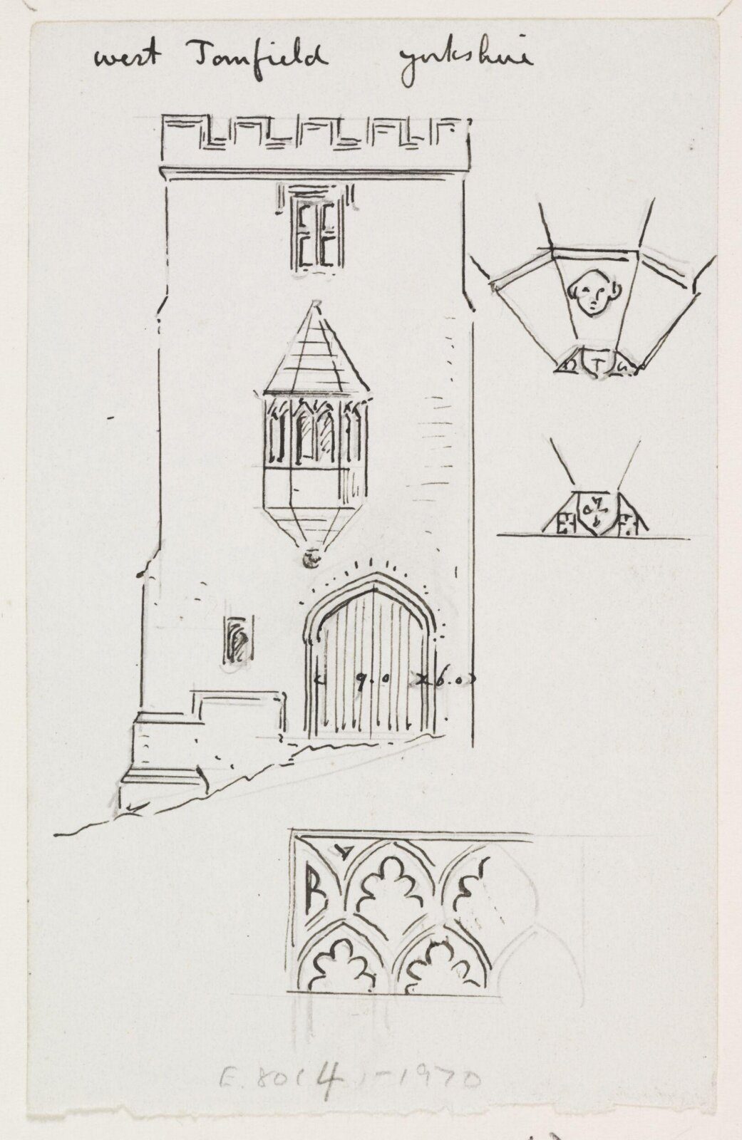 Drawing, A.W.N. Pugin, ок. 1833