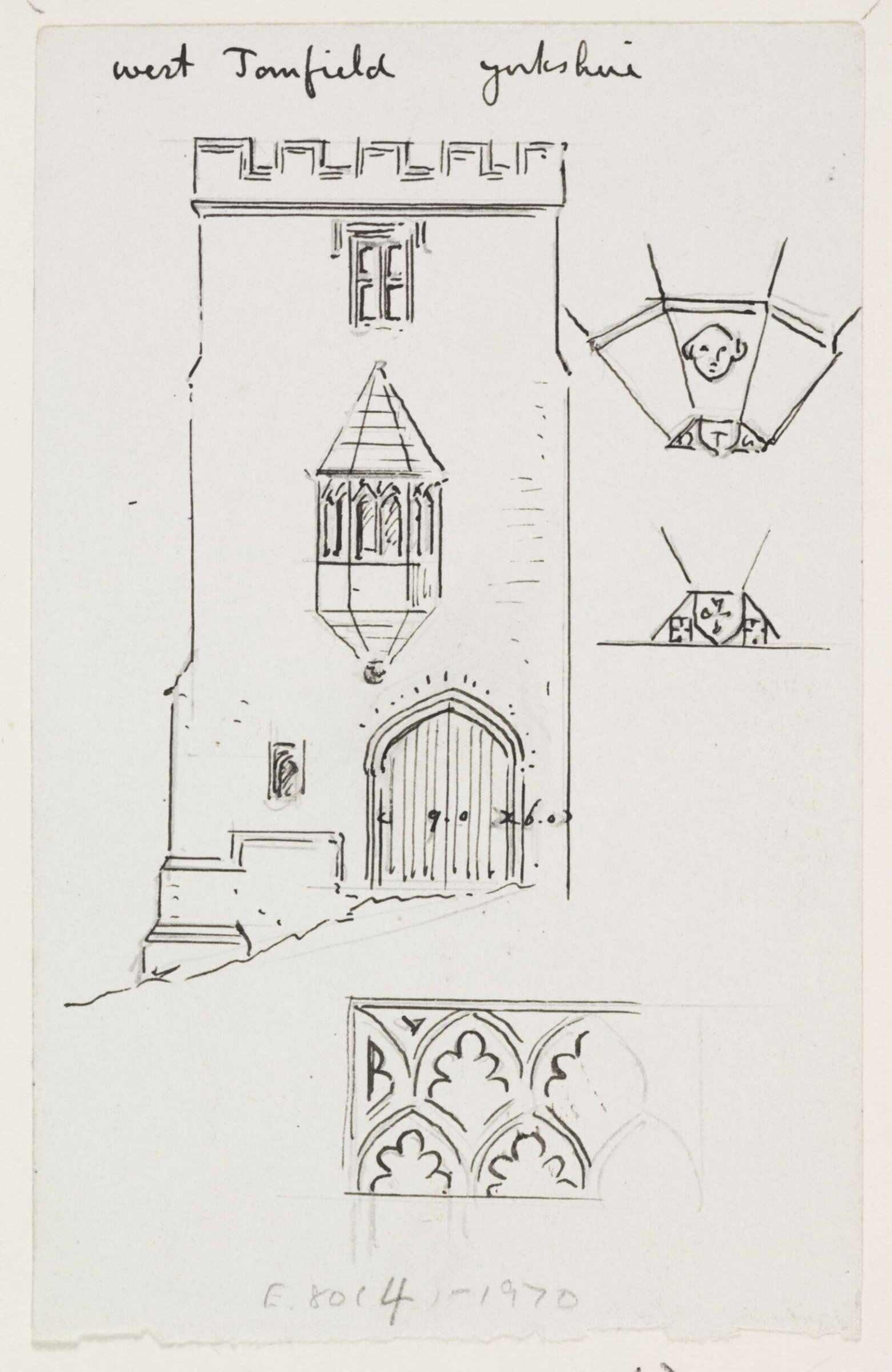 Drawing, A.W.N. Pugin, c. 1833