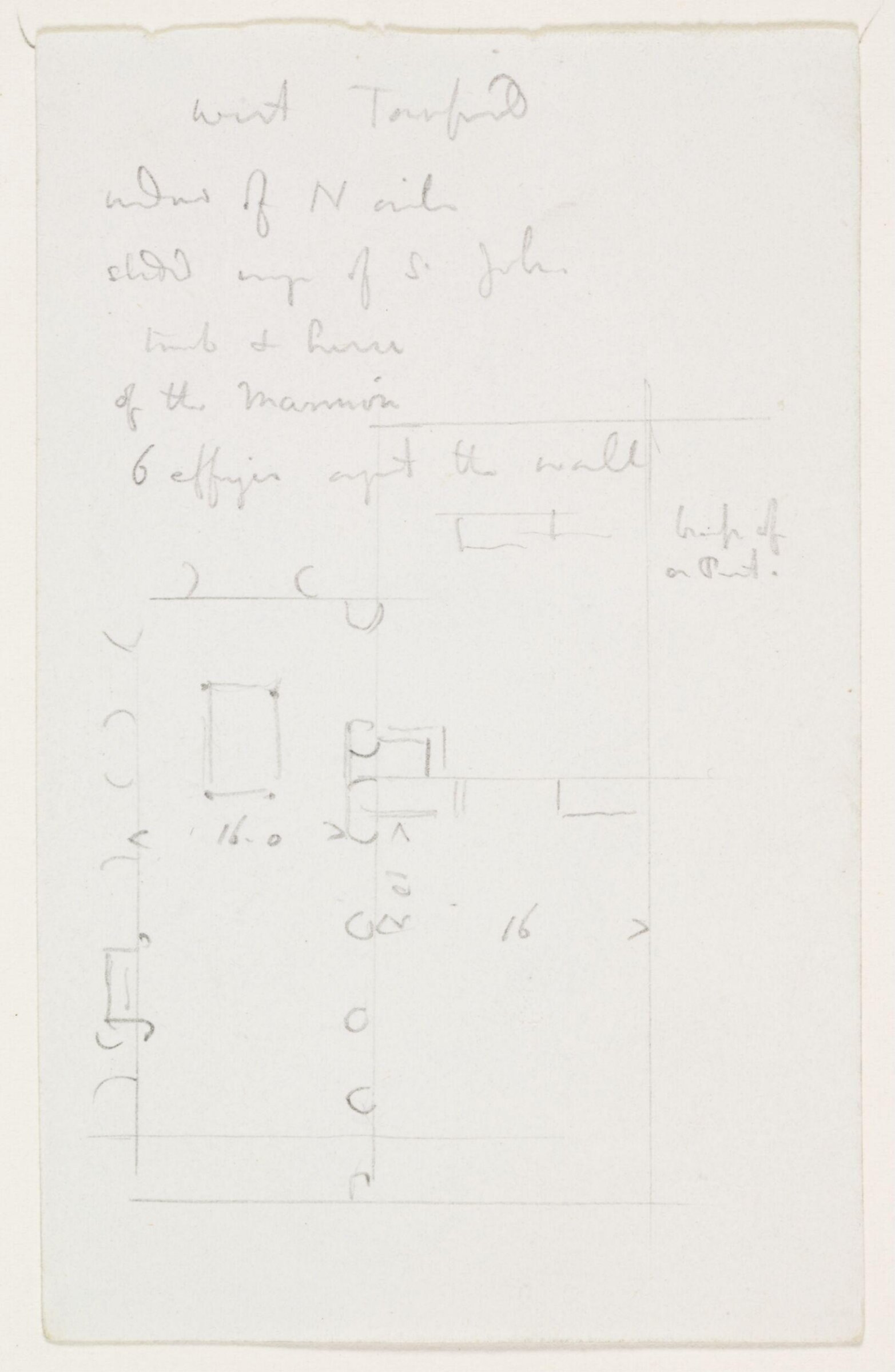 Drawing, A.W.N. Pugin, c. 1833