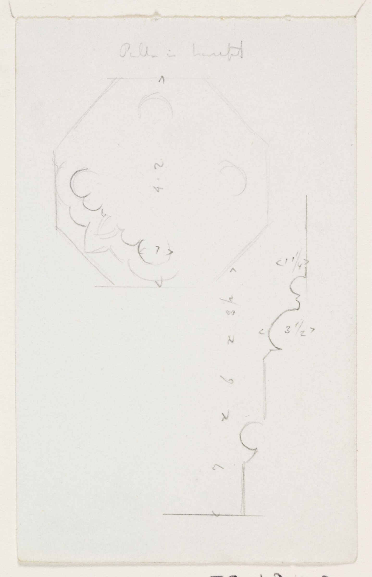 Drawing, A.W.N. Pugin, c. 1833