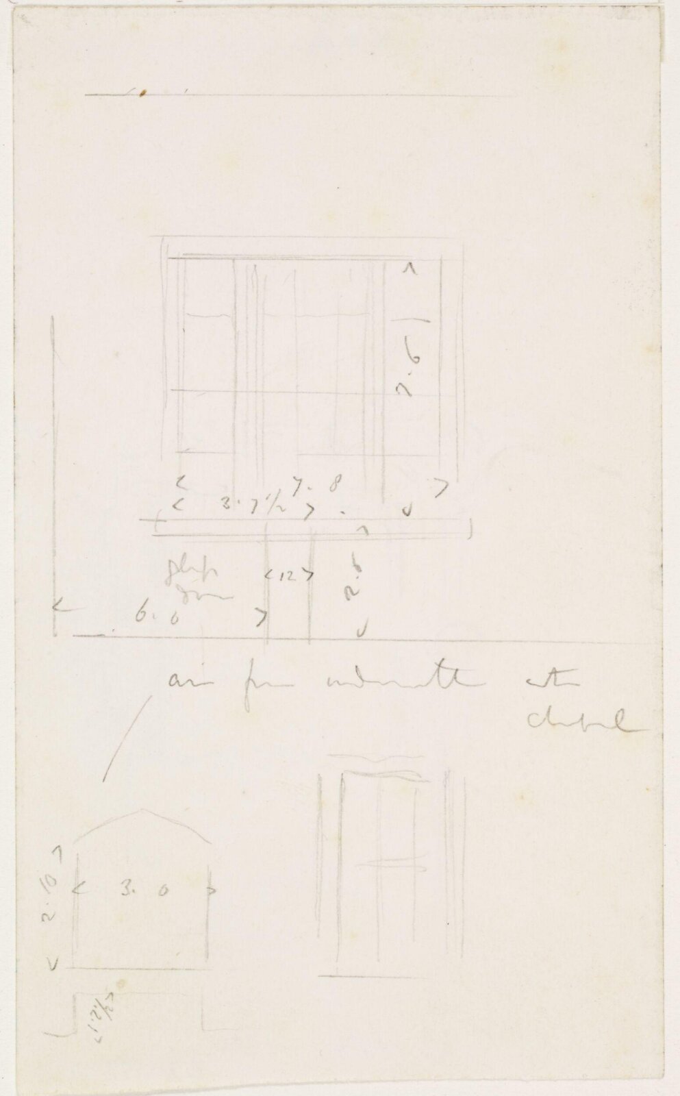 Drawing, A.W.N. Pugin, c. 1846