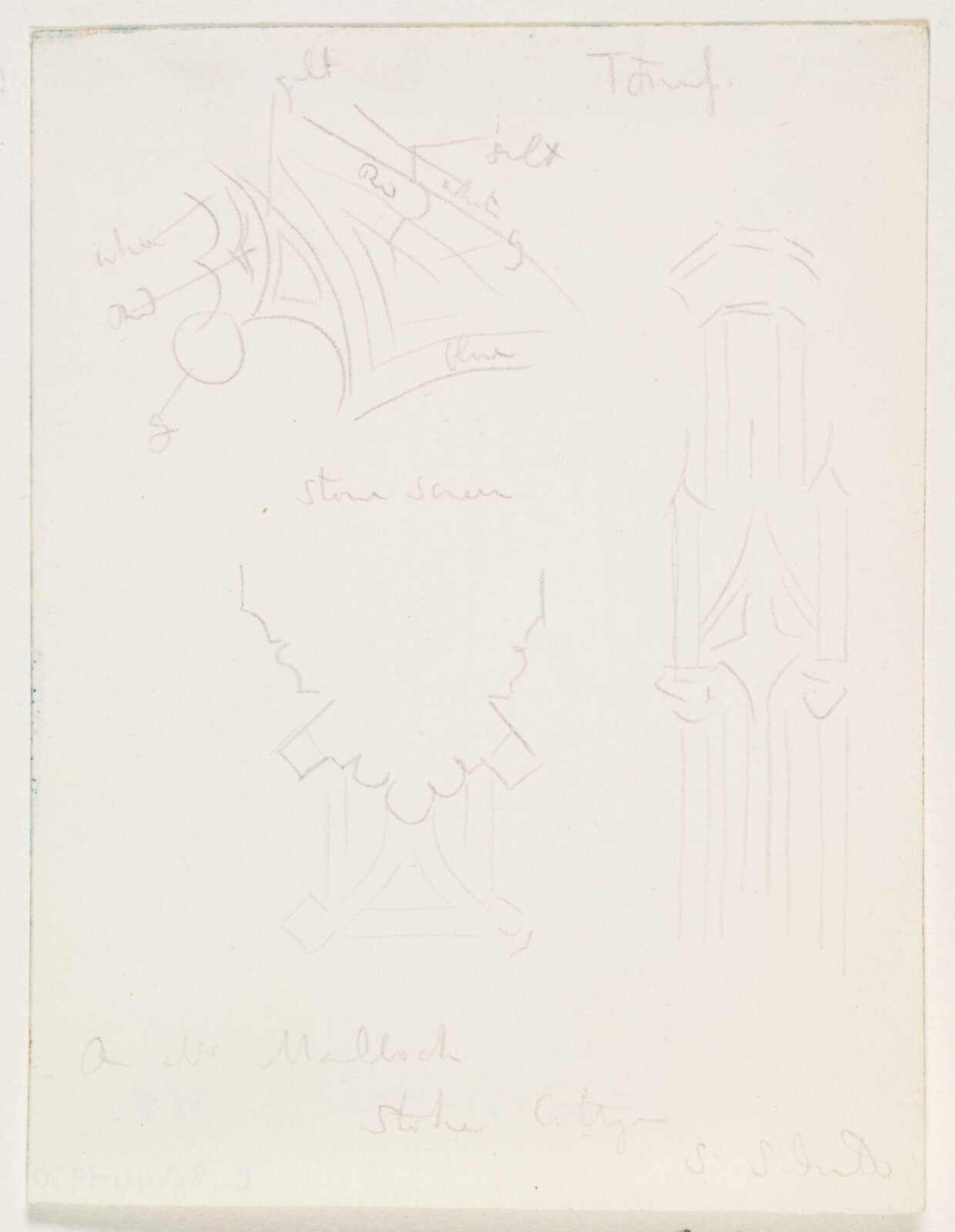 Drawing, A.W.N. Pugin, 1840-52
