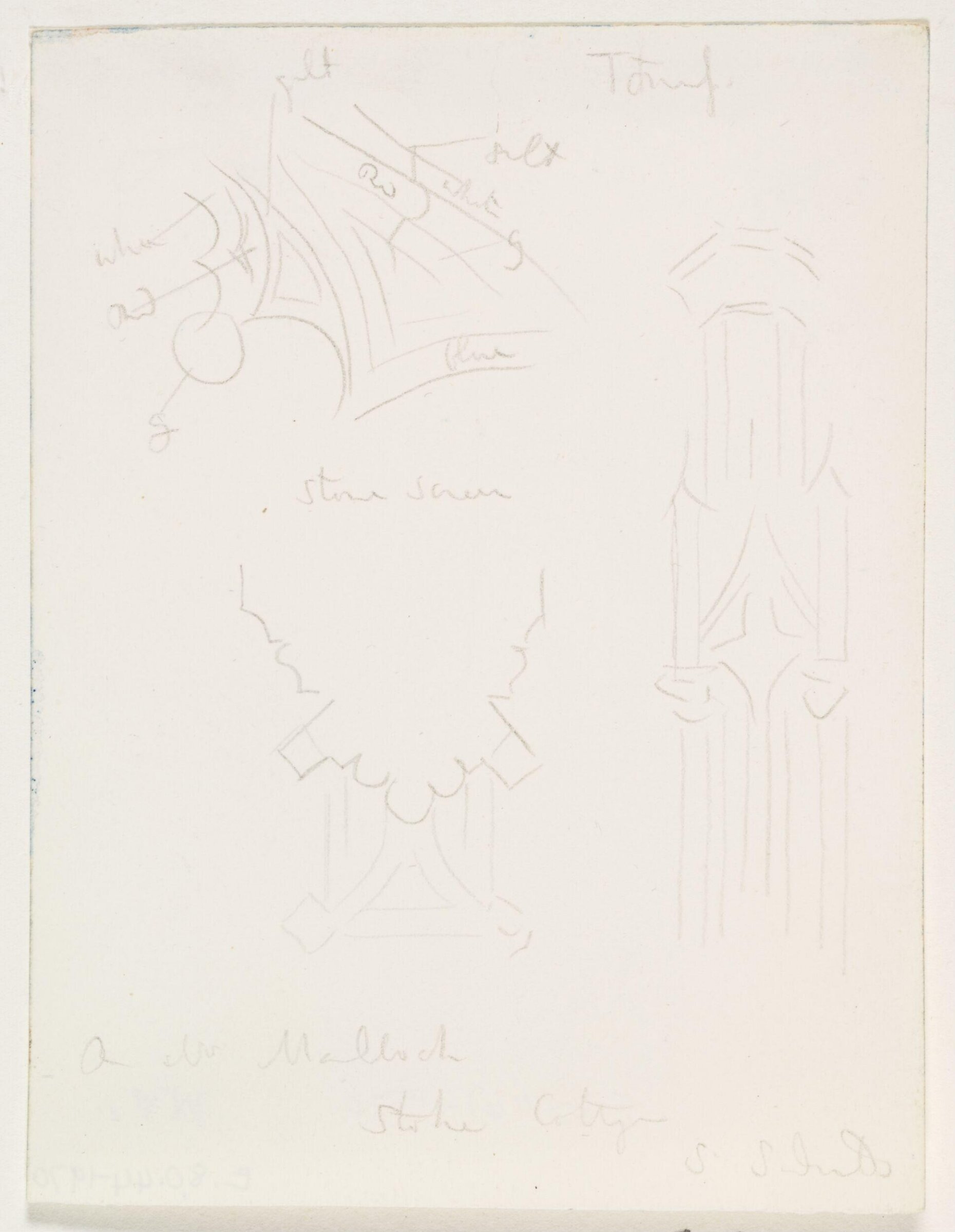 Drawing, A.W.N. Pugin, 1840-52