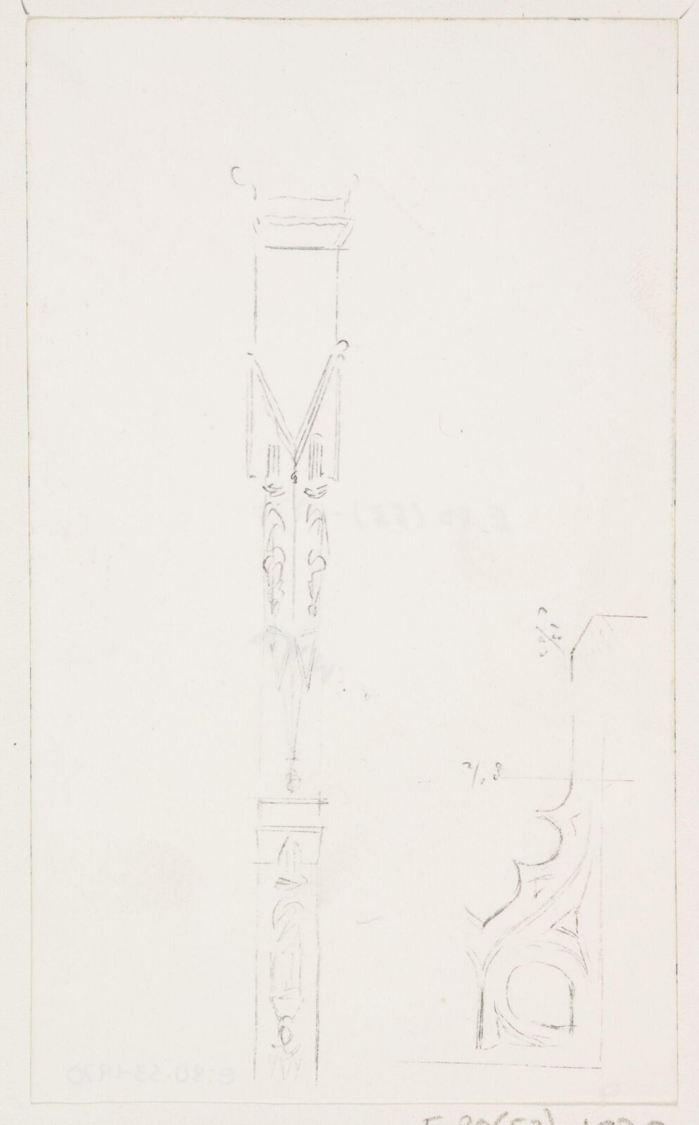 Drawing, A.W.N. Pugin, 1840-52