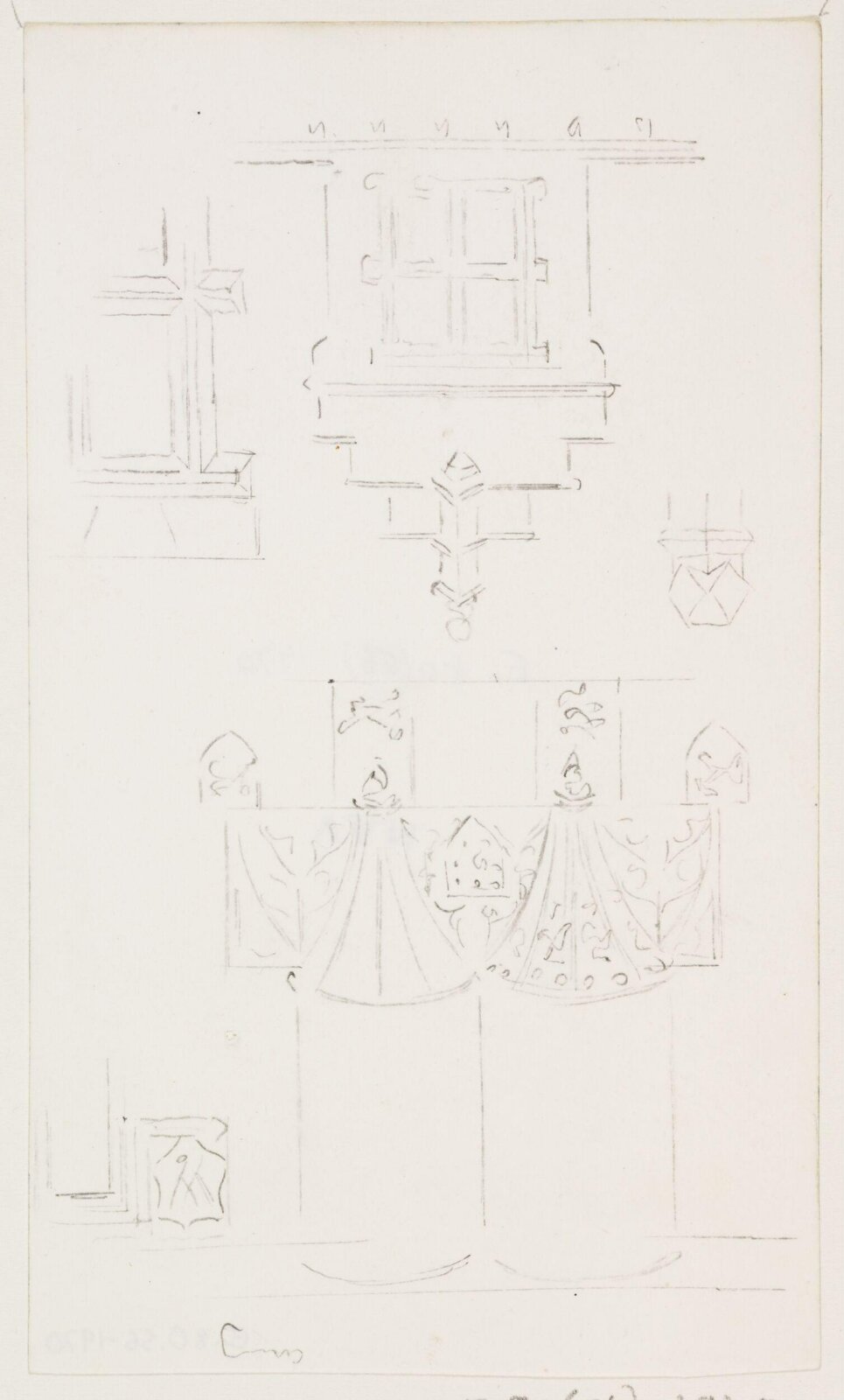 Drawing, A.W.N. Pugin, 1840-52
