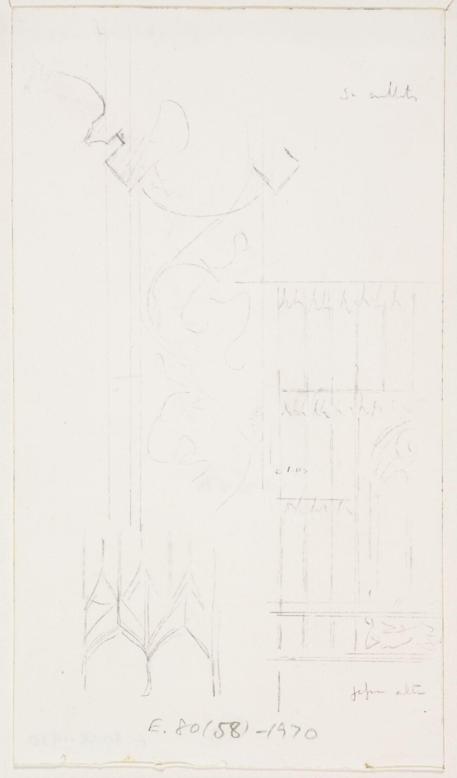 Drawing, A.W.N. Pugin, 1840-52
