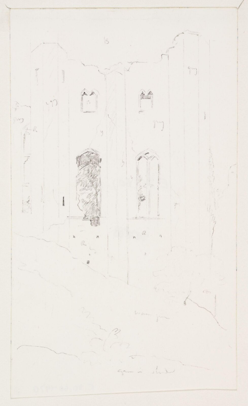 Drawing, A.W.N. Pugin, 1840-52