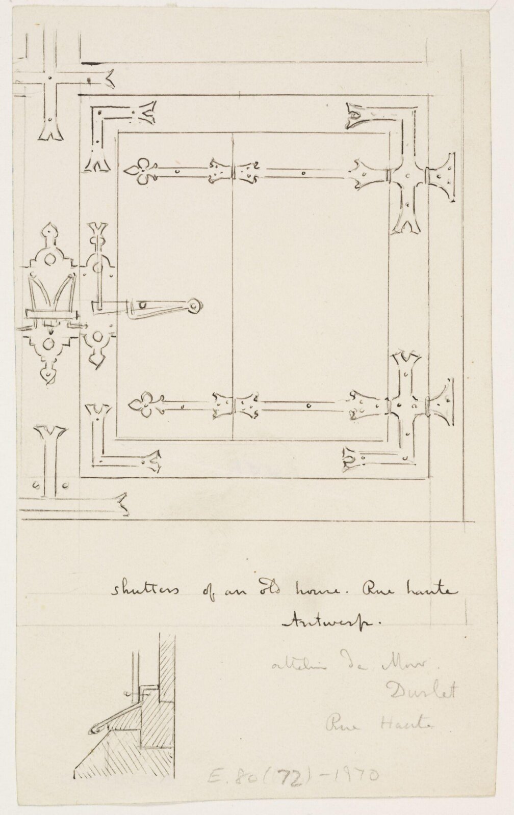 drawing, A.W.N. Pugin, 1850