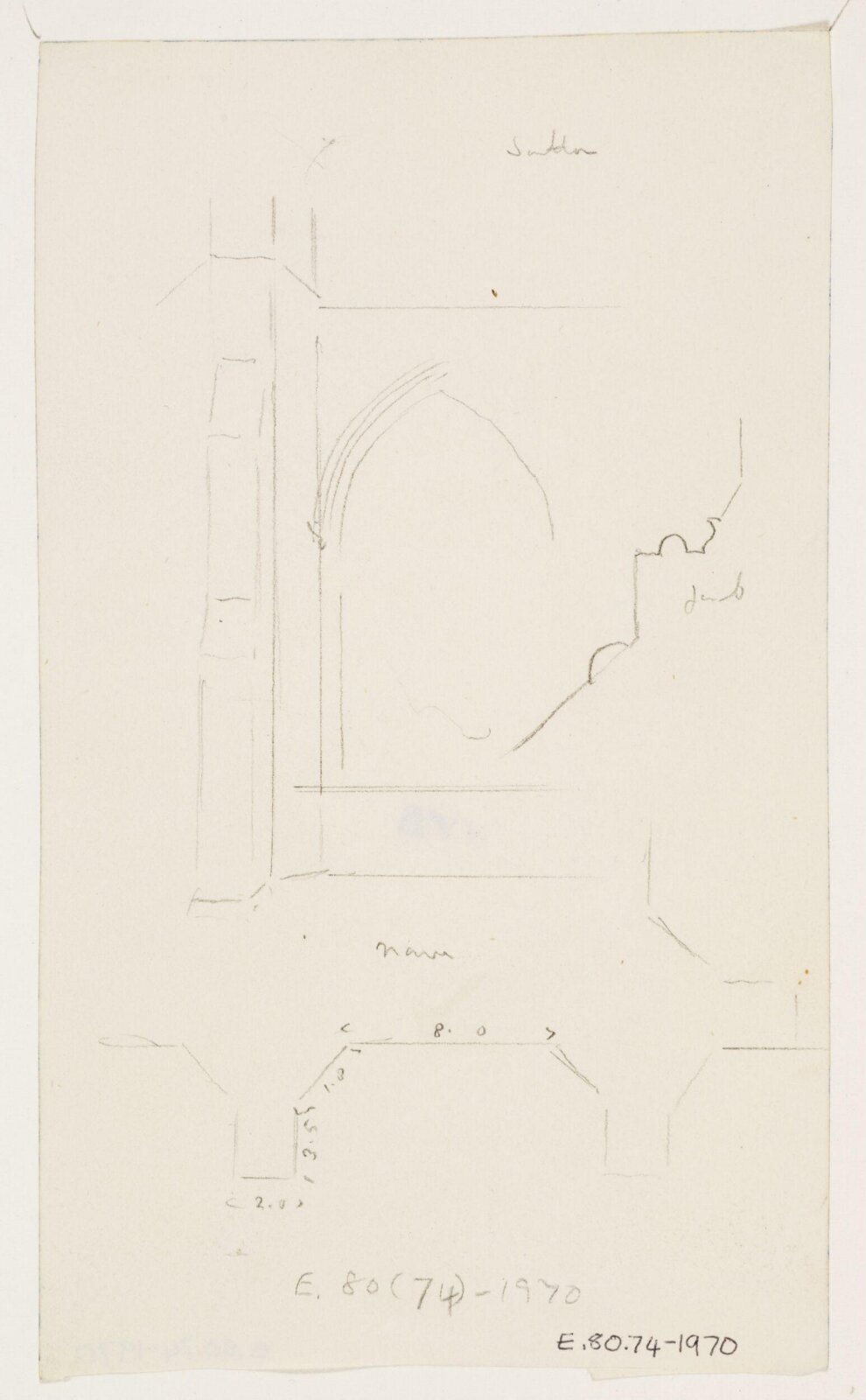 drawing, A.W.N. Pugin, 1850