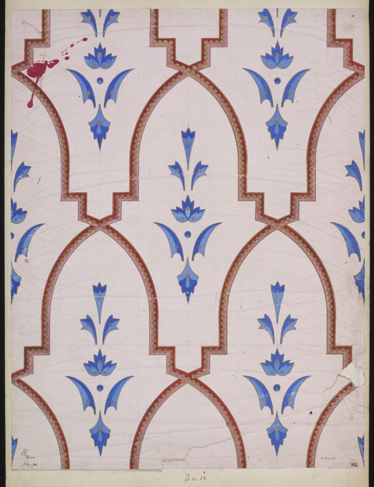 Drawing, Owen Jones, July 1860