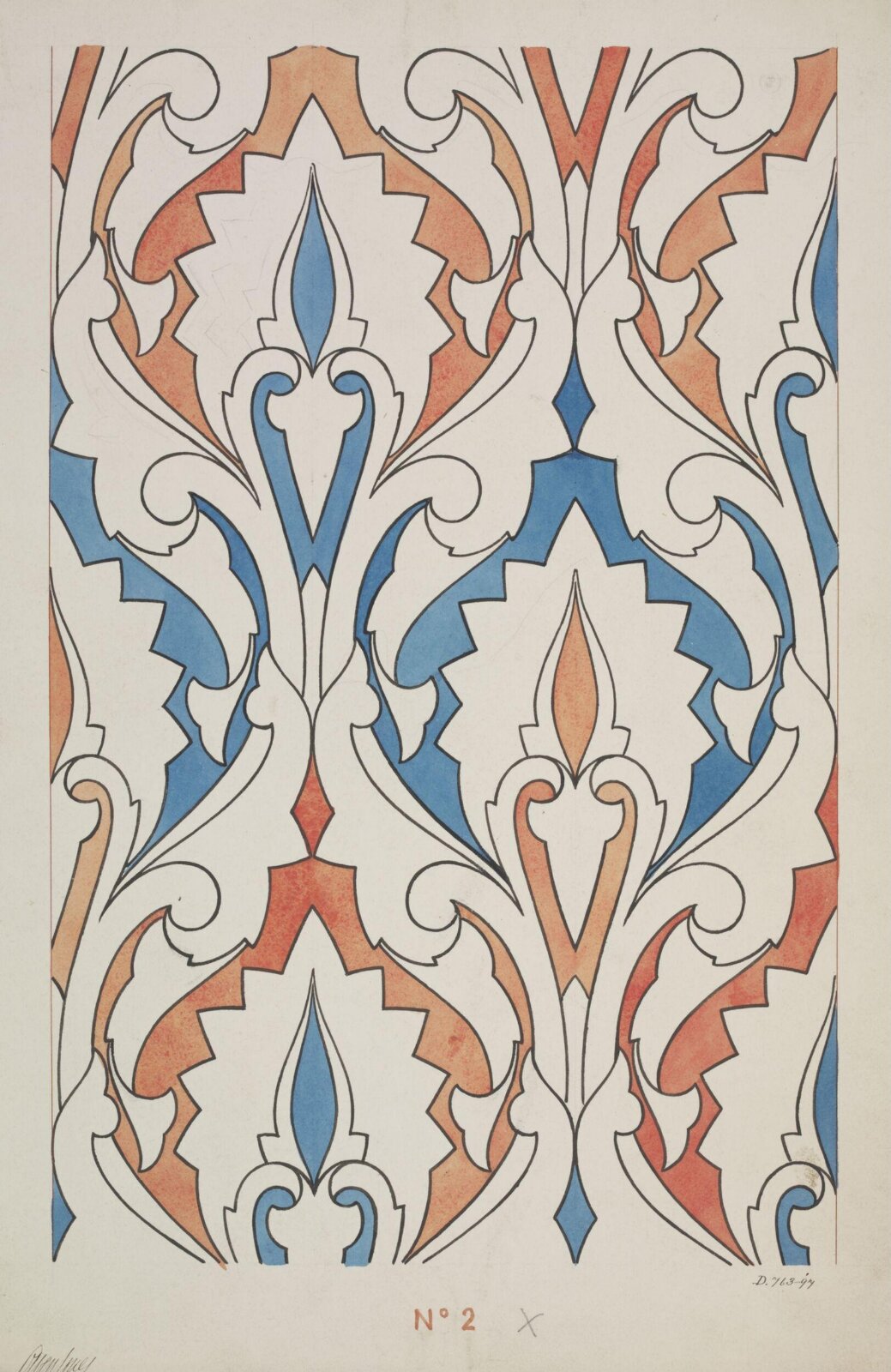 Drawing, Owen Jones, 1809-1874
