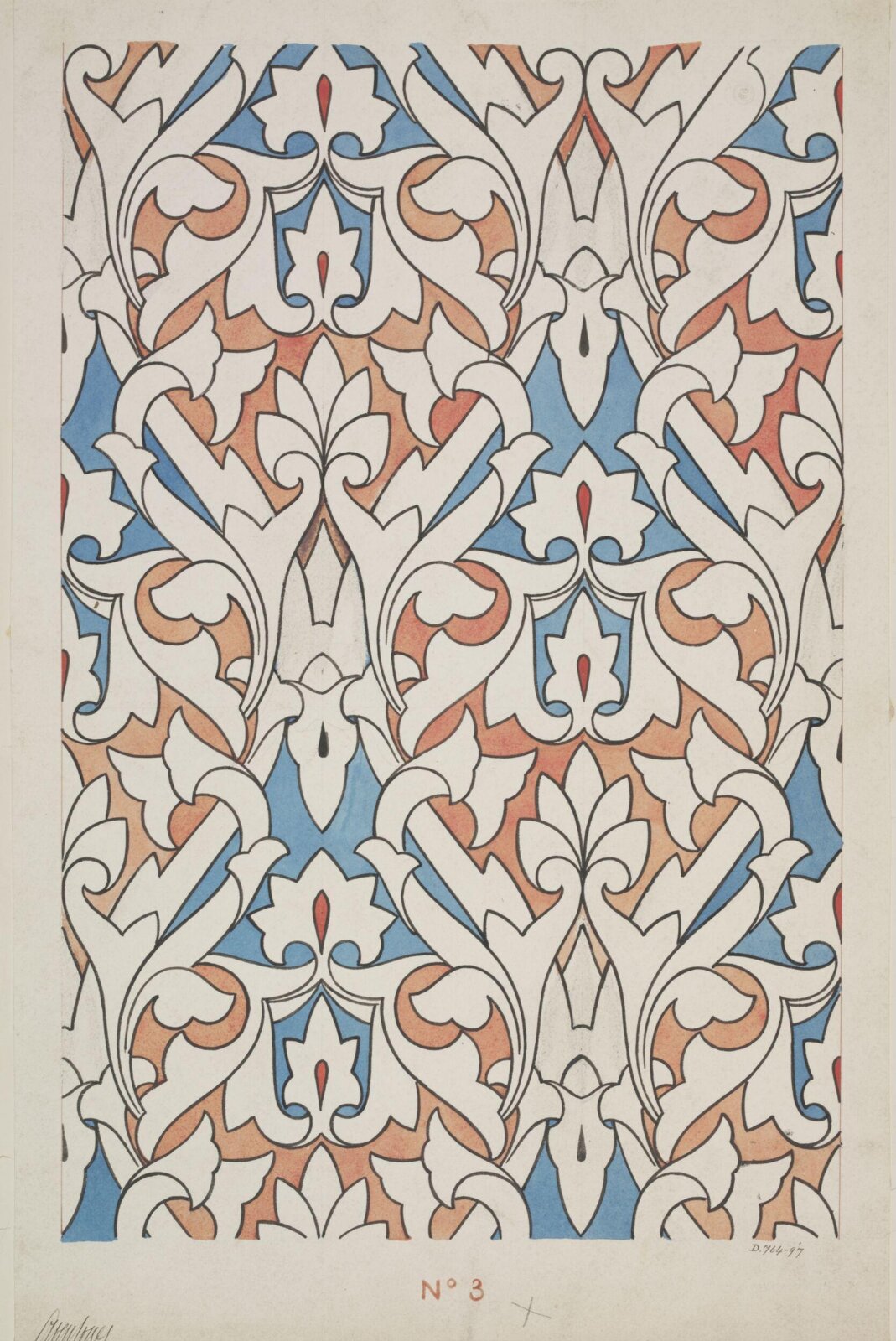 Drawing, Owen Jones, 1809-1874