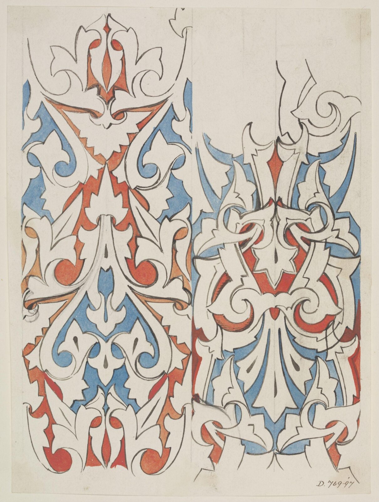 Drawing, Owen Jones, 1809-1874