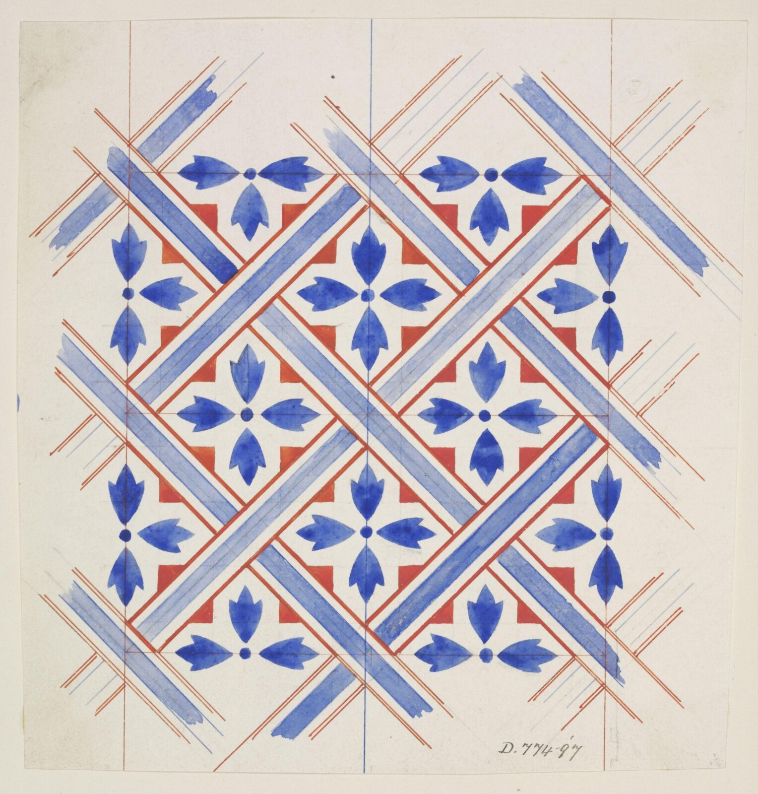 Drawing, Owen Jones, 1809-1874