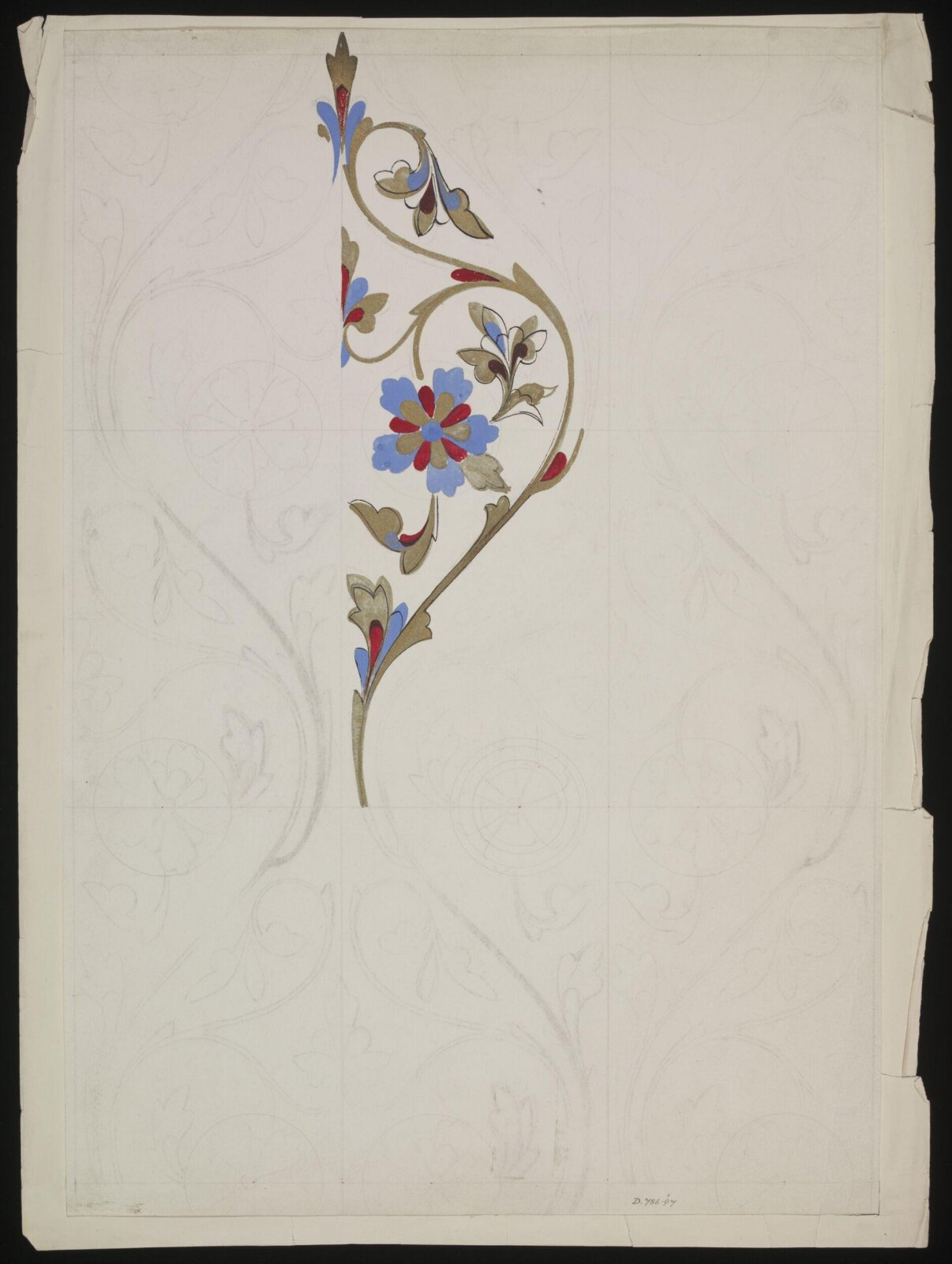 Drawing, Owen Jones, 1809-1874